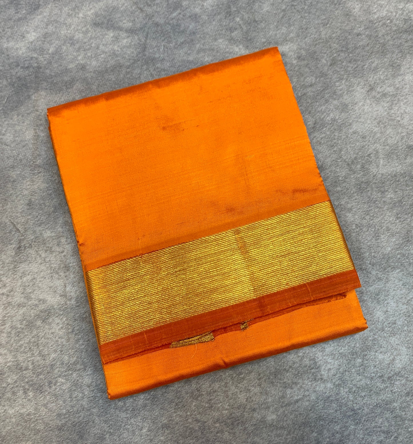 4 Mulam Silk Pooja Towel Russet Colour with Zari Border