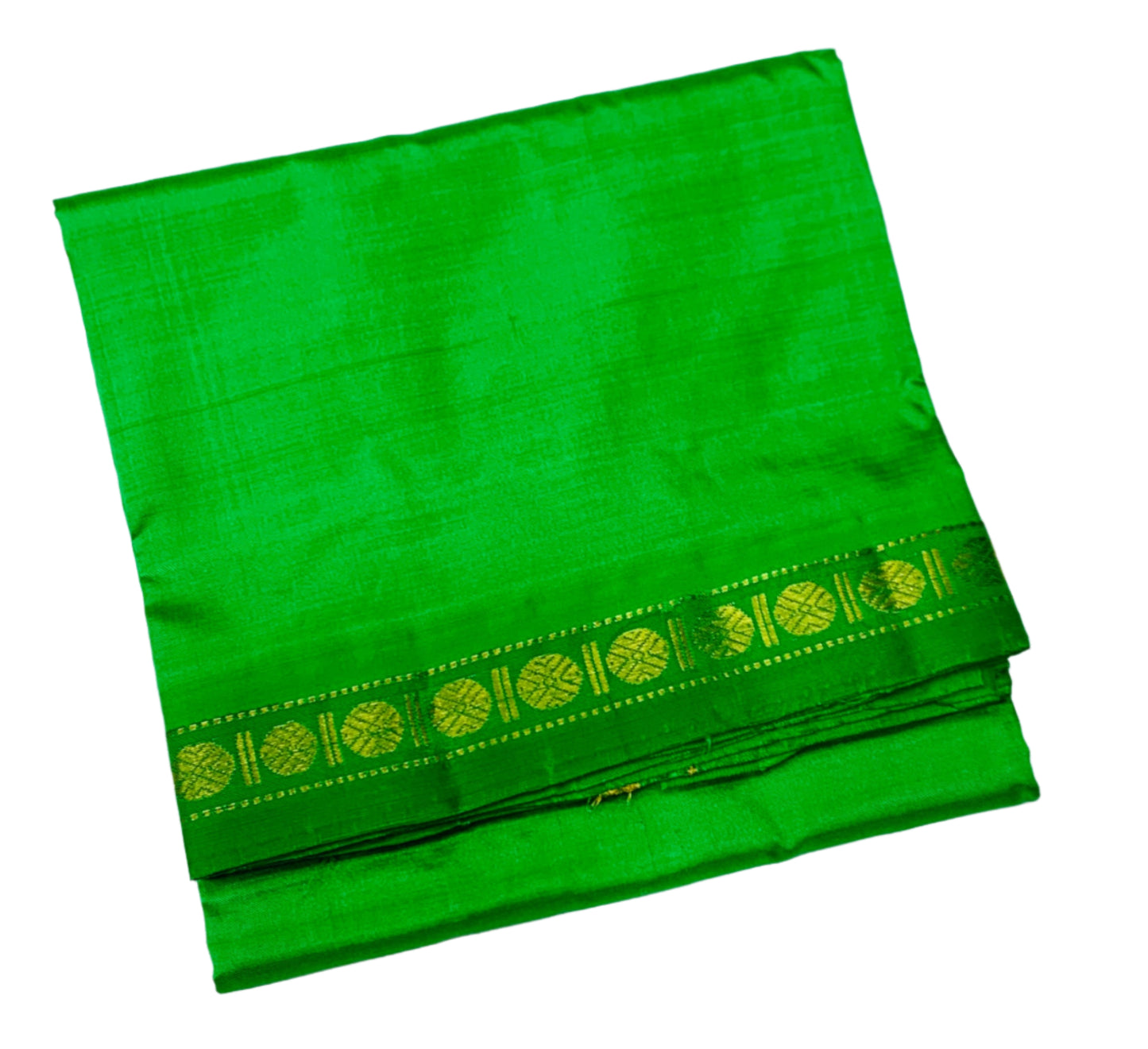 Silk Pooja Towel Light Green colour
