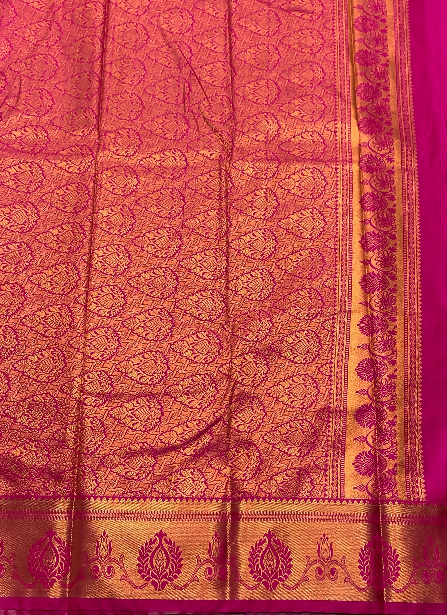 Soft Silk Casual Saree Gray Colour with Pink Colour and Copper Zari Border