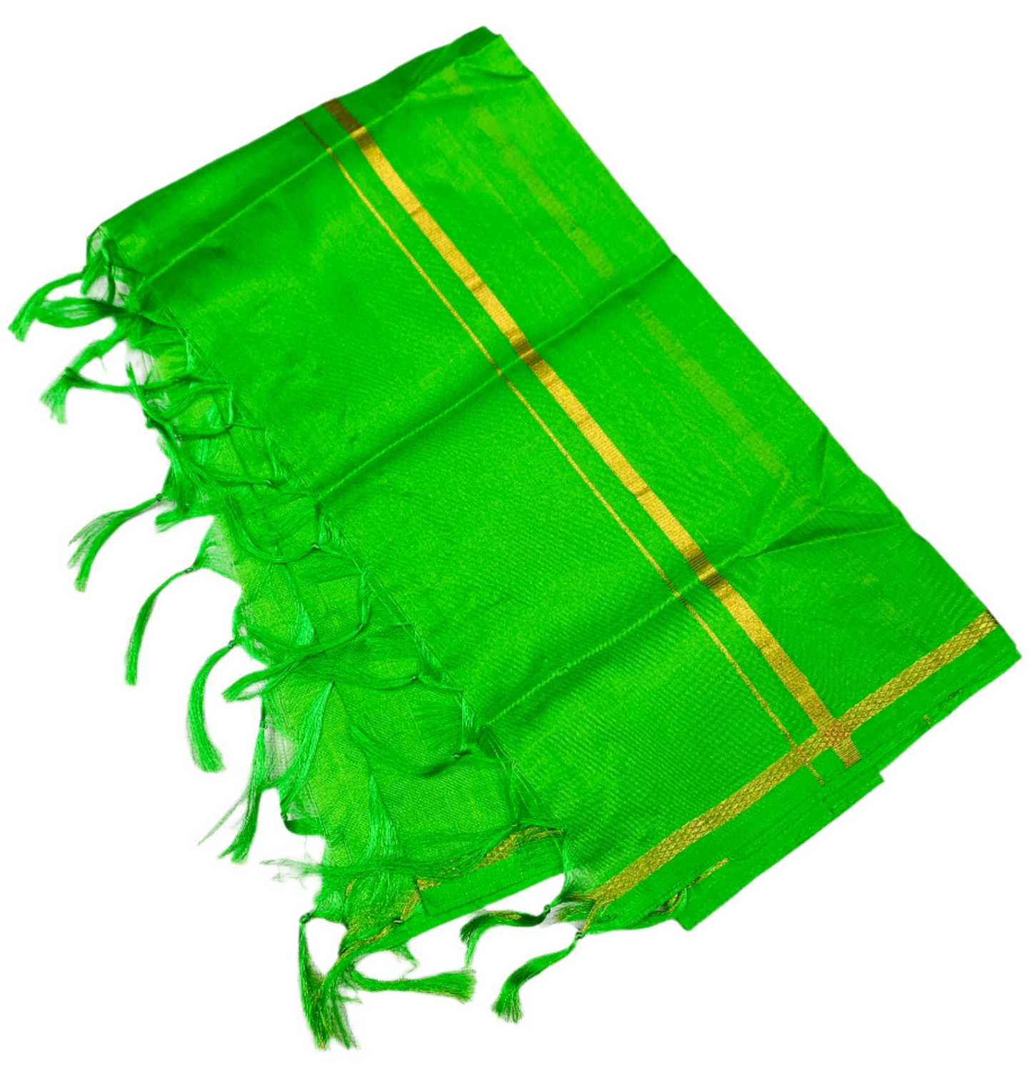 2 Mulam Silk Pooja Towel Light Green Colour
