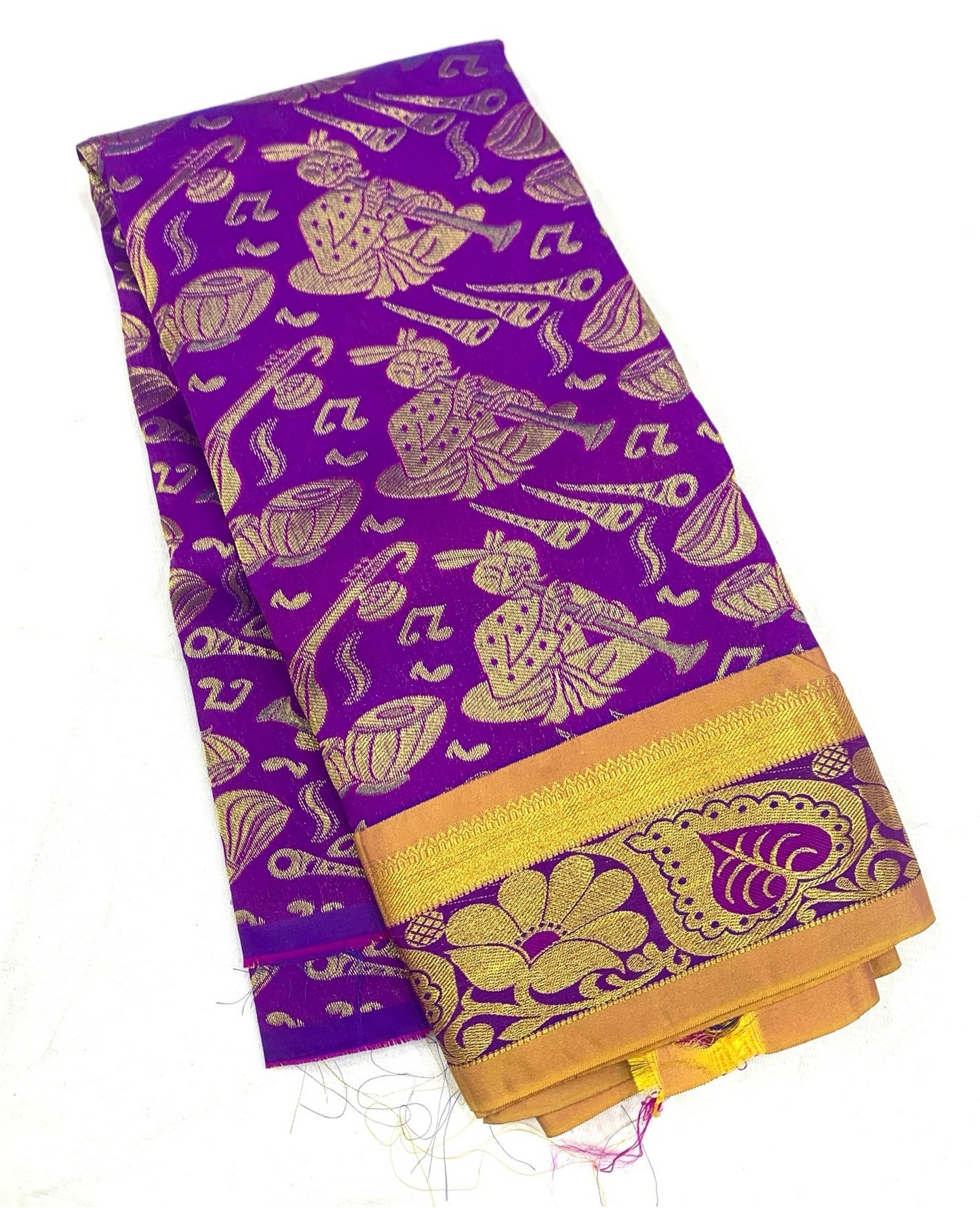Magenta Shade Vegan Silk Kids Pattu Pavadai with contrast border for newborn to 2 Years