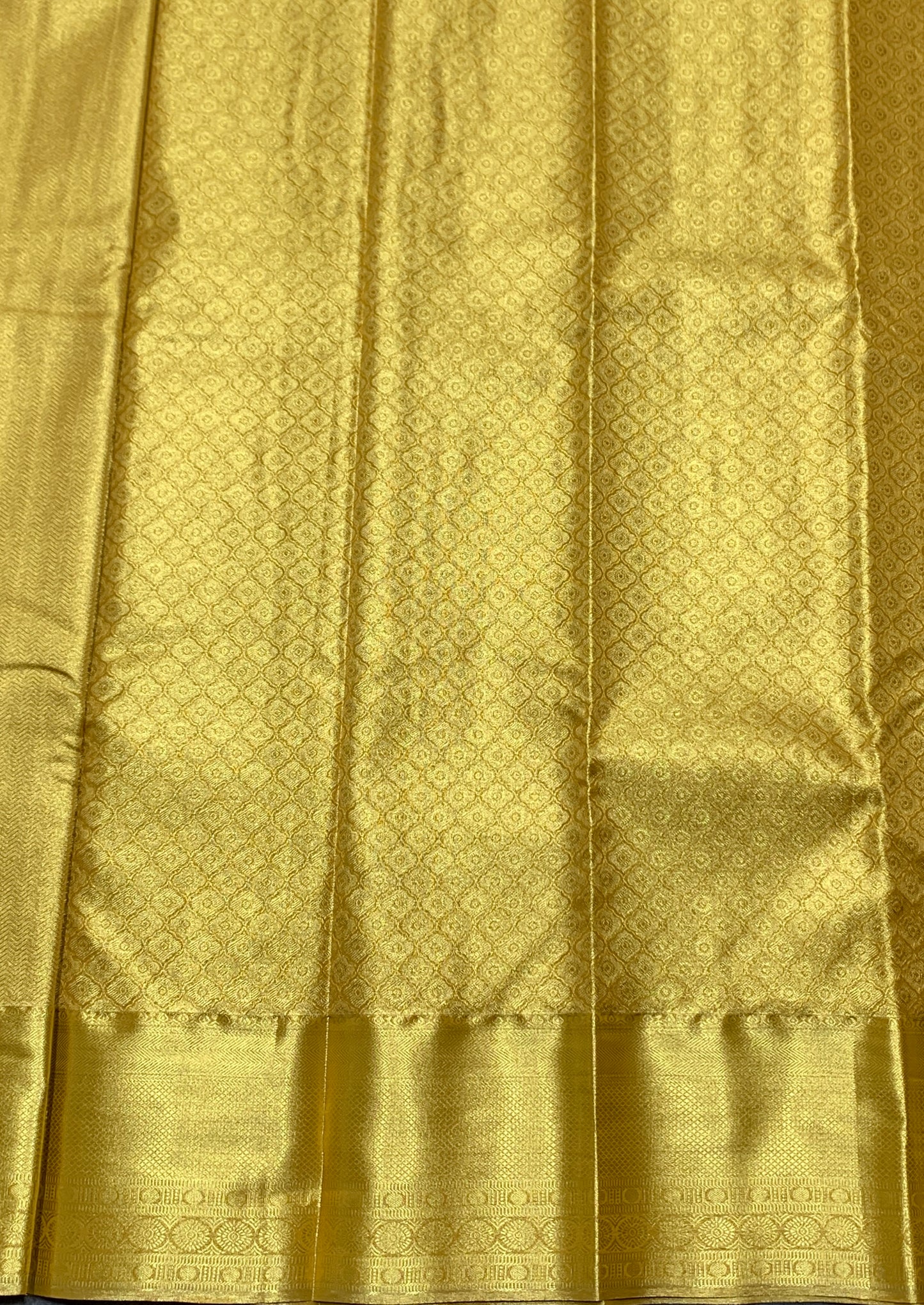Fancy Tissue Saree Golden Colour with Self Colour Border