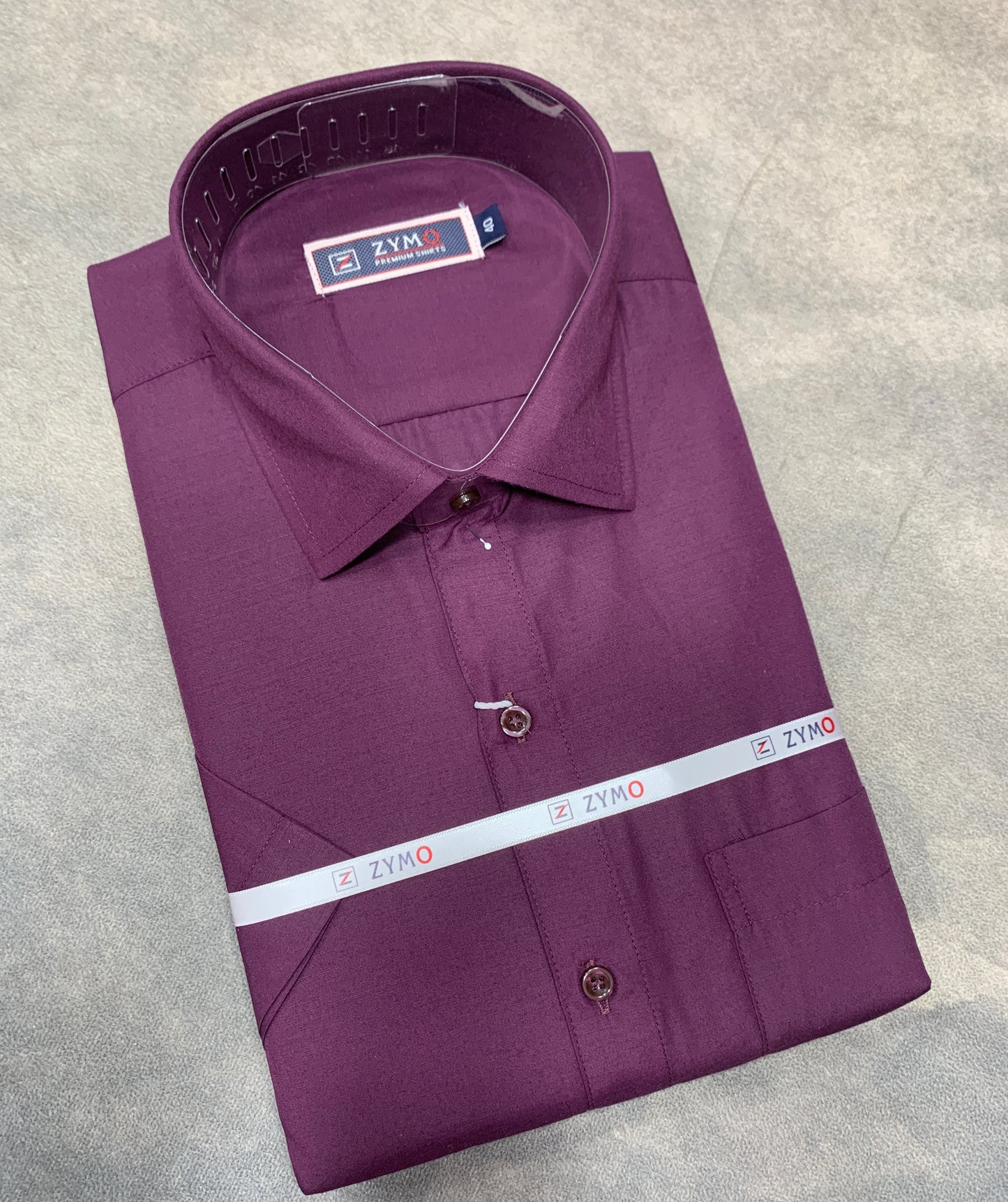 Half Sleeve Magenta Colour Shirt