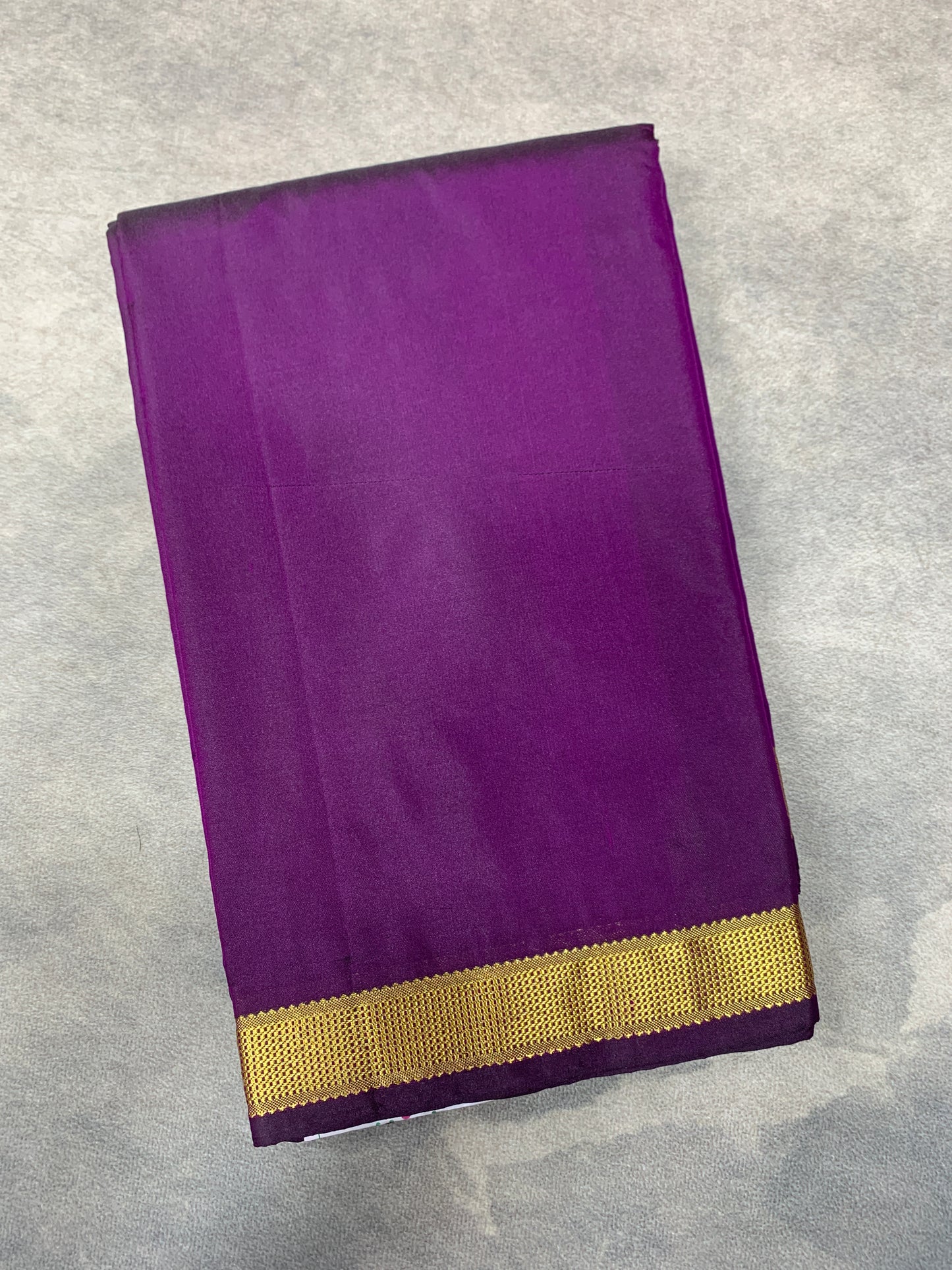 Arani Silk Saree Mulberry Colour with Golden Border