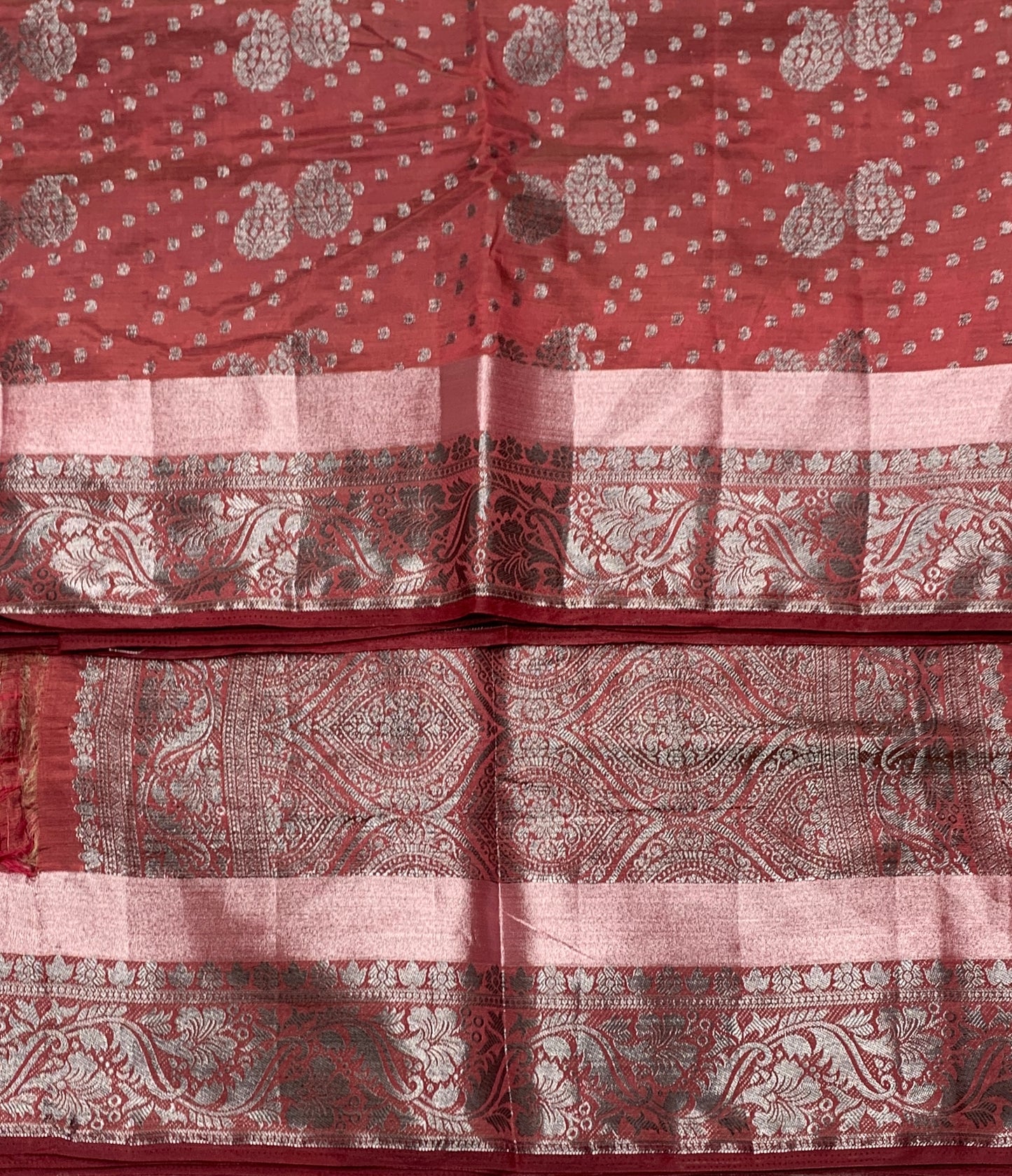 Tussar Saree Colour Brown Colour With Block Zari Work Border