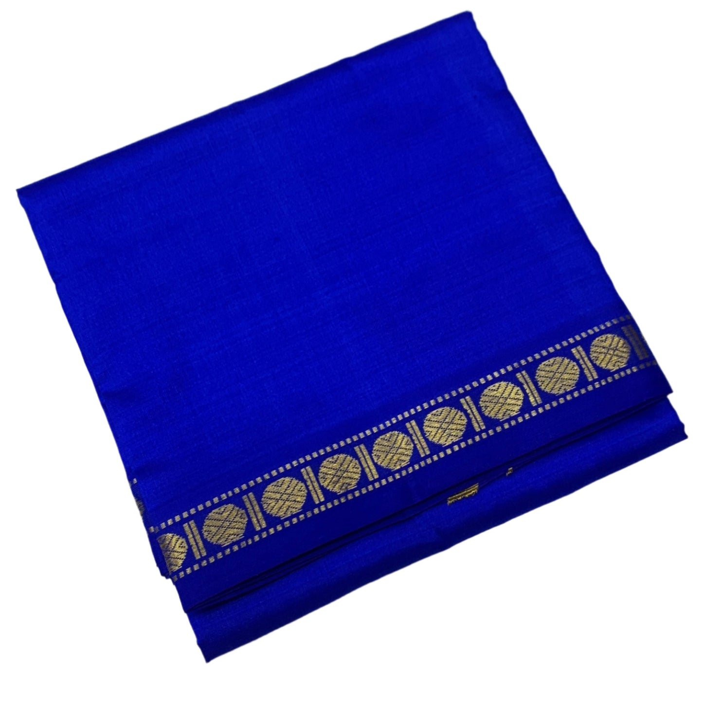 Silk Pooja Towel Pepsi Blue colour