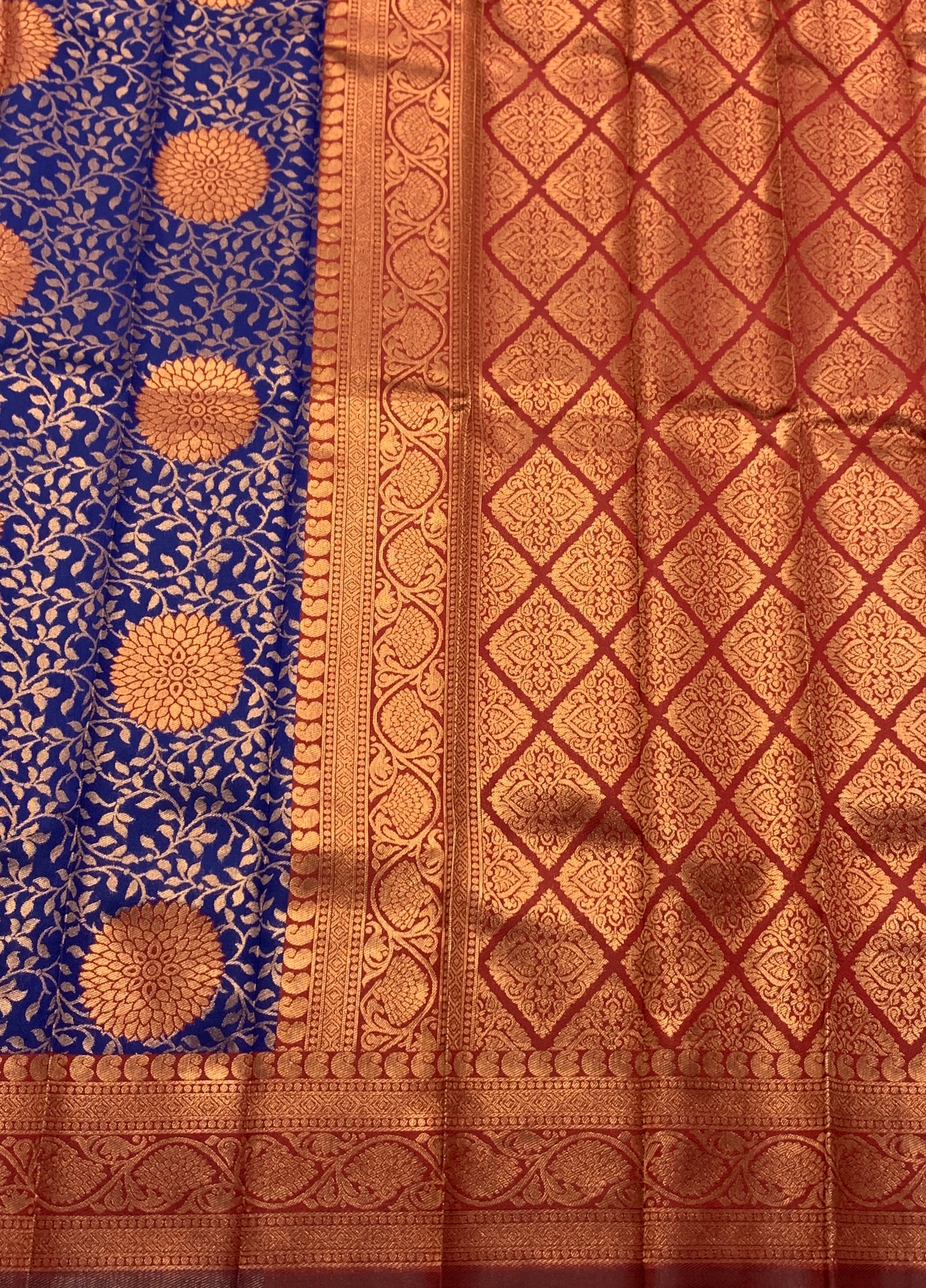 Navy Blue Colour Art Silk Saree Colour with Maroon Border