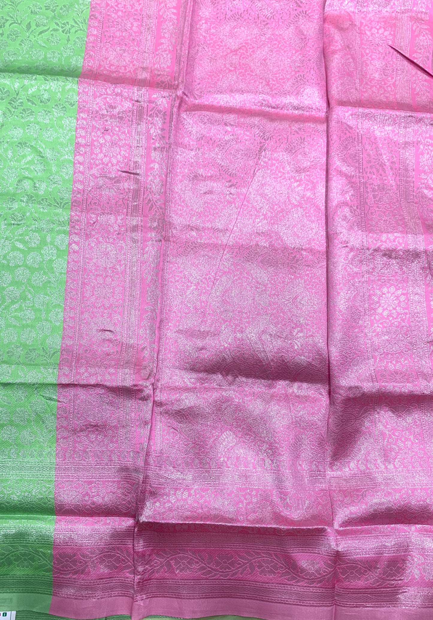 Art Silk Saree Light Green Colour with Self Border