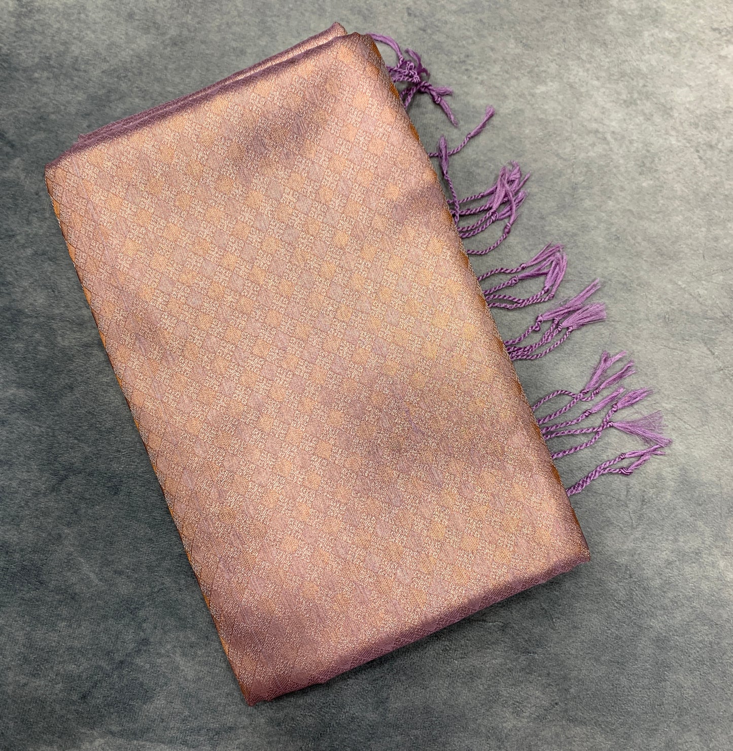 Fancy Tissue Saree Light Lavender Colour with Self Border
