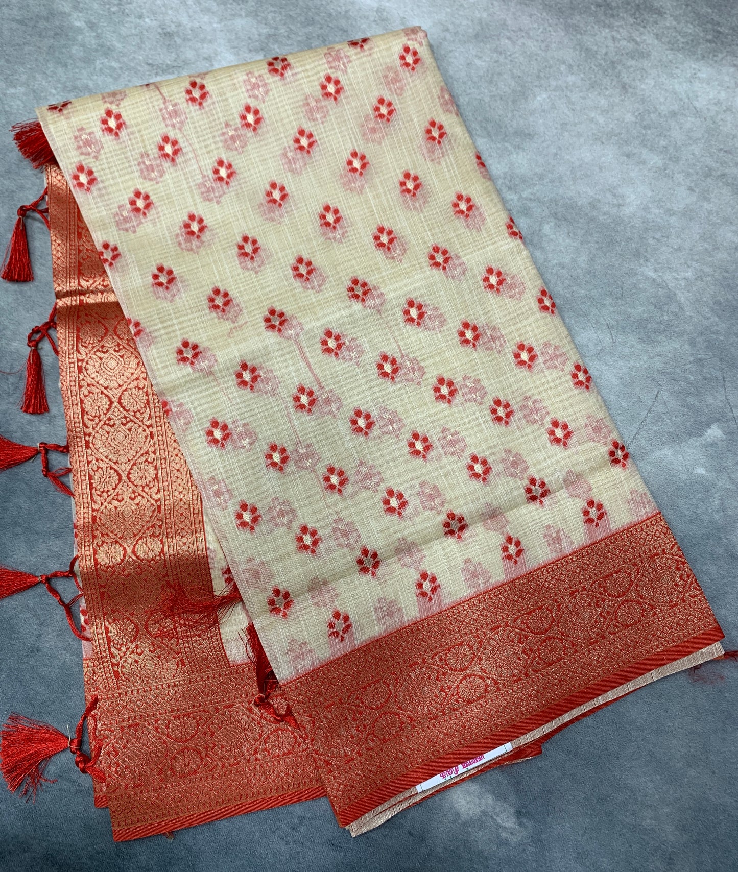 Banaras Katan Saree Tussar Colour with Katan Work Border