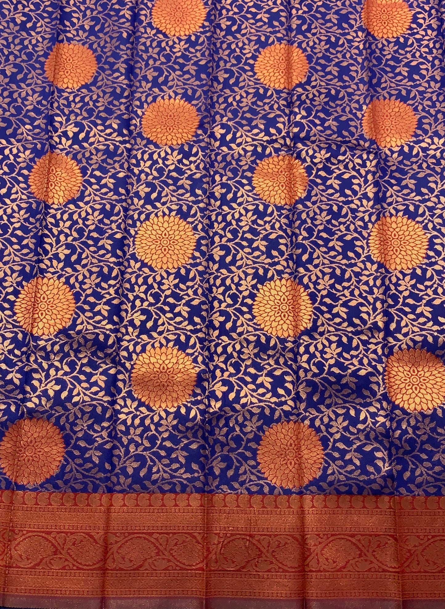 Navy Blue Colour Art Silk Saree Colour with Maroon Border