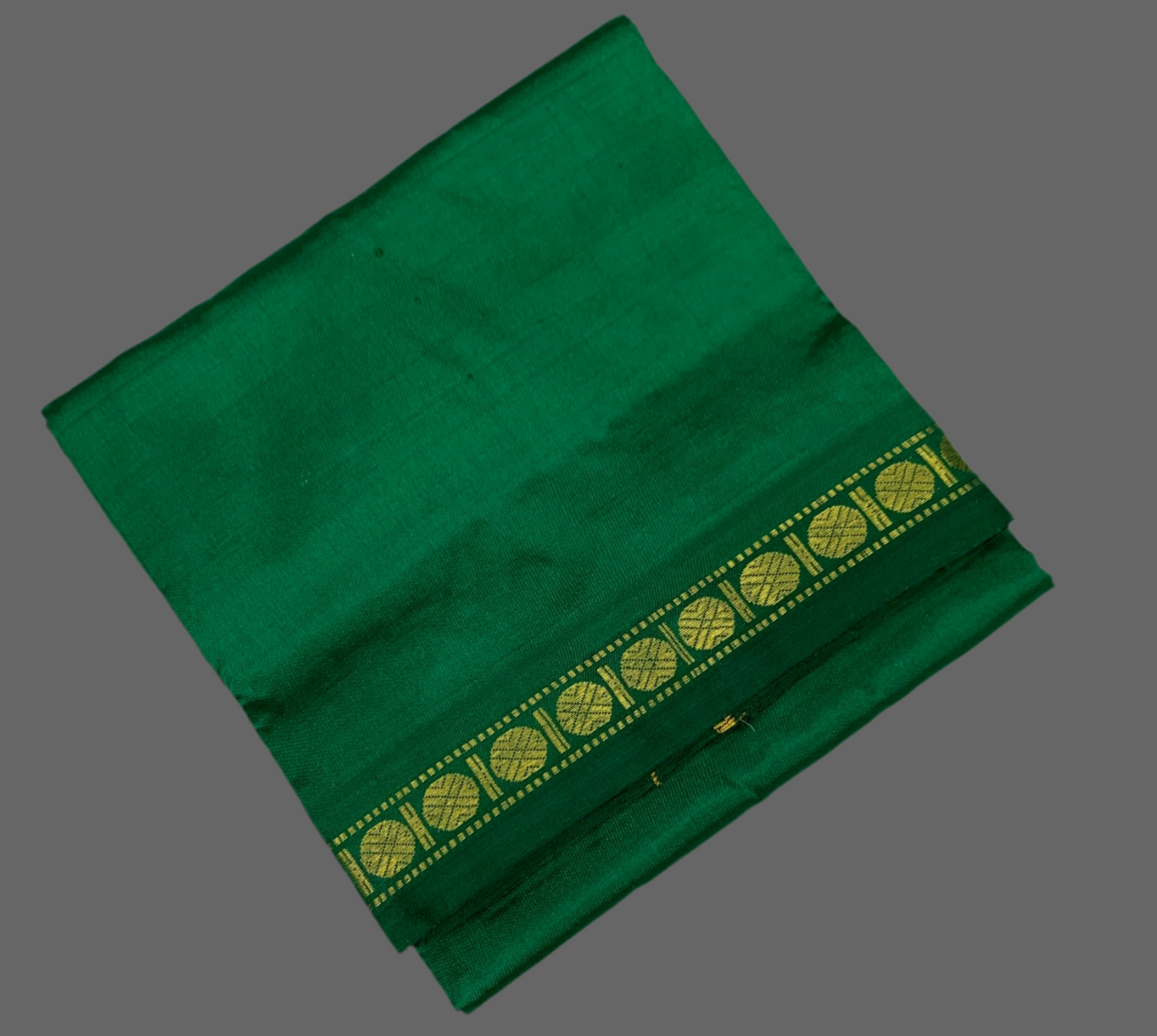 Silk Pooja Towel Green colour