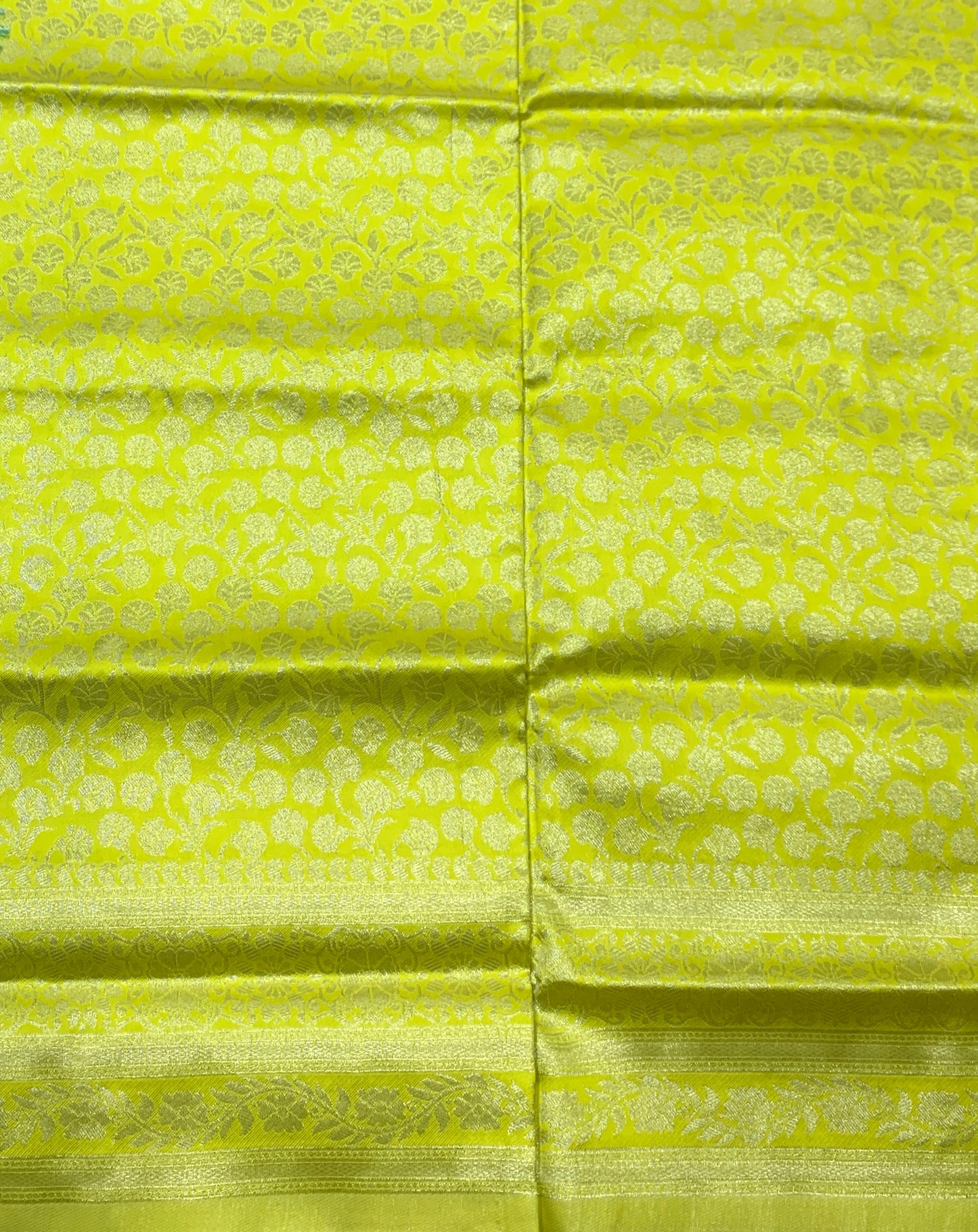 Art Silk Saree Apple Green Colour with Self Border