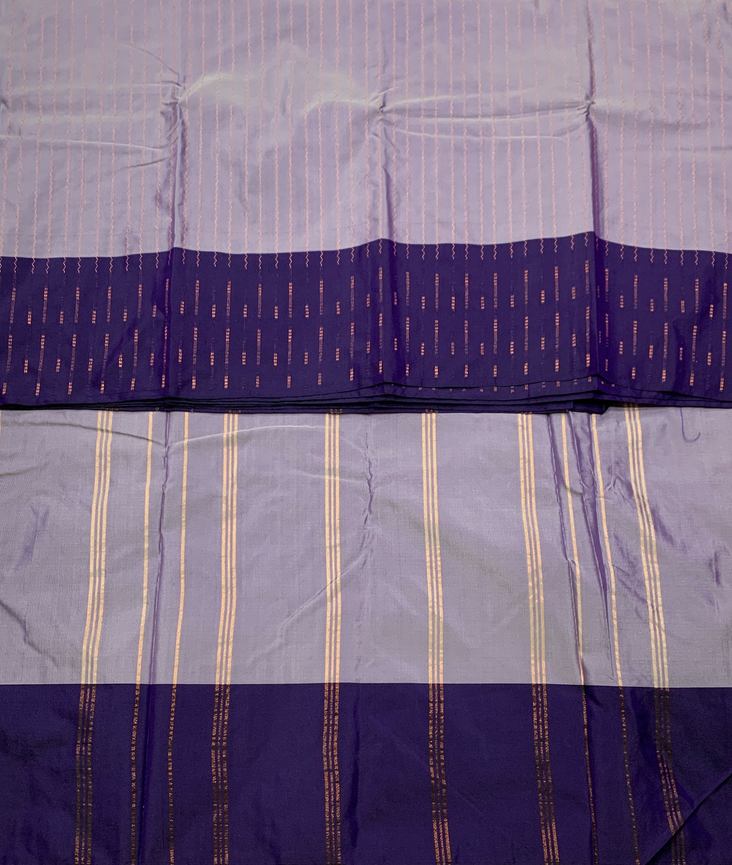 Arani Silk Saree Lavender Colour with Violet Border
