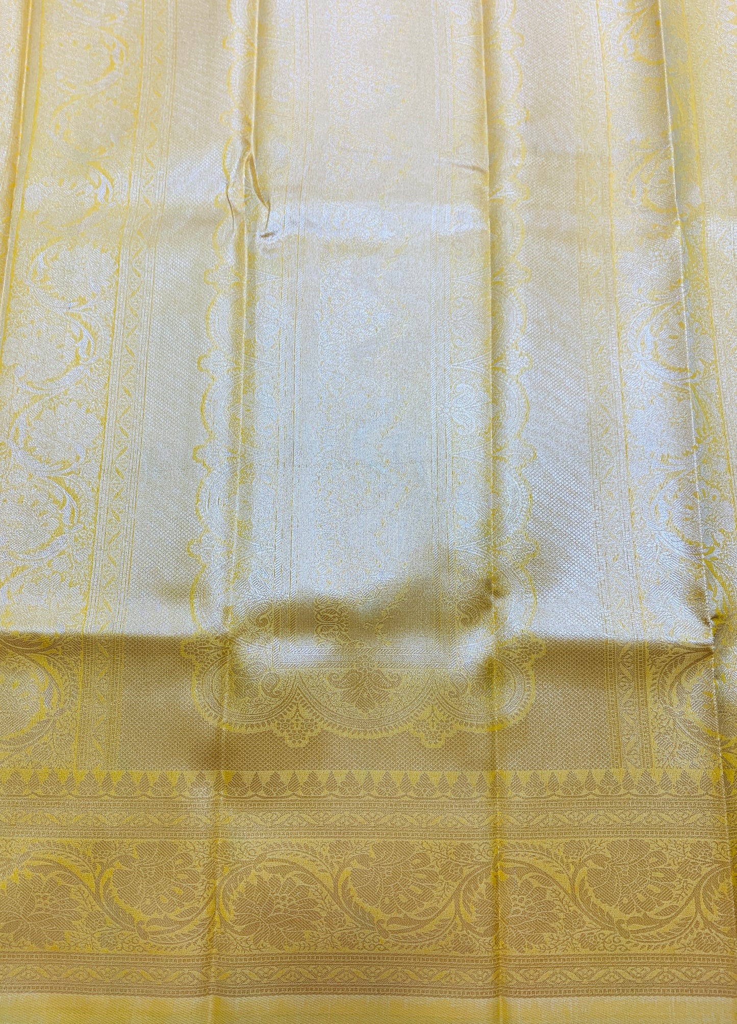 Art Silk Saree Golden Yellow Colour with Self Colour Border