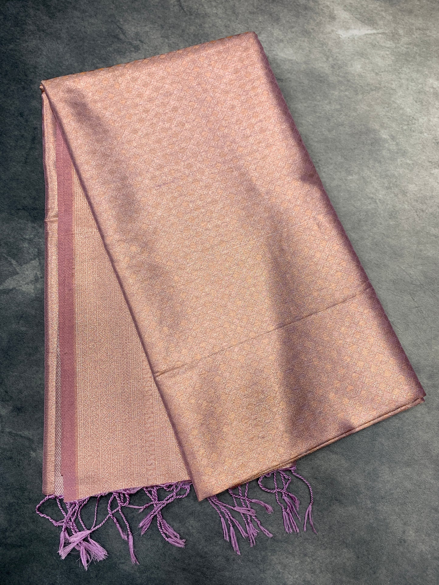 Fancy Tissue Saree Light Lavender Colour with Self Border