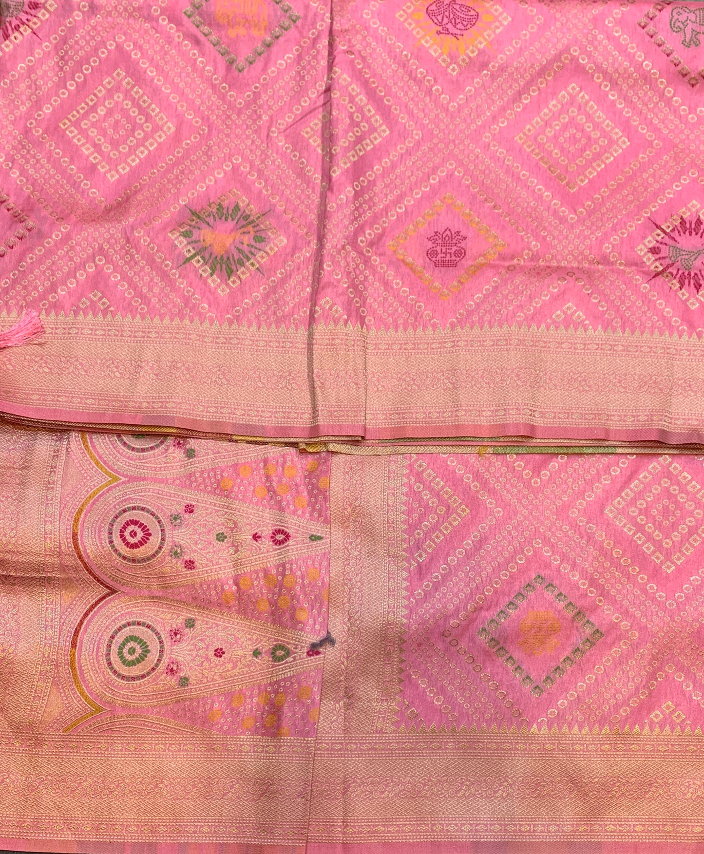 Banaras Soft Silk Saree Baby Pink Colour with Sliver Colour Floral Design Border