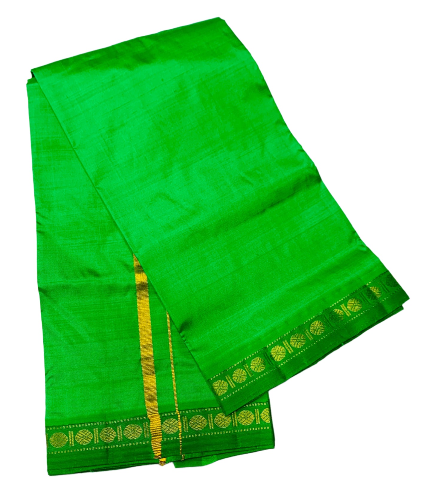 Silk Pooja Towel Light Green colour