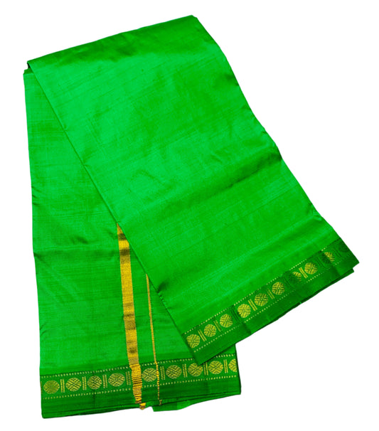 Silk Pooja Towel Light Green colour