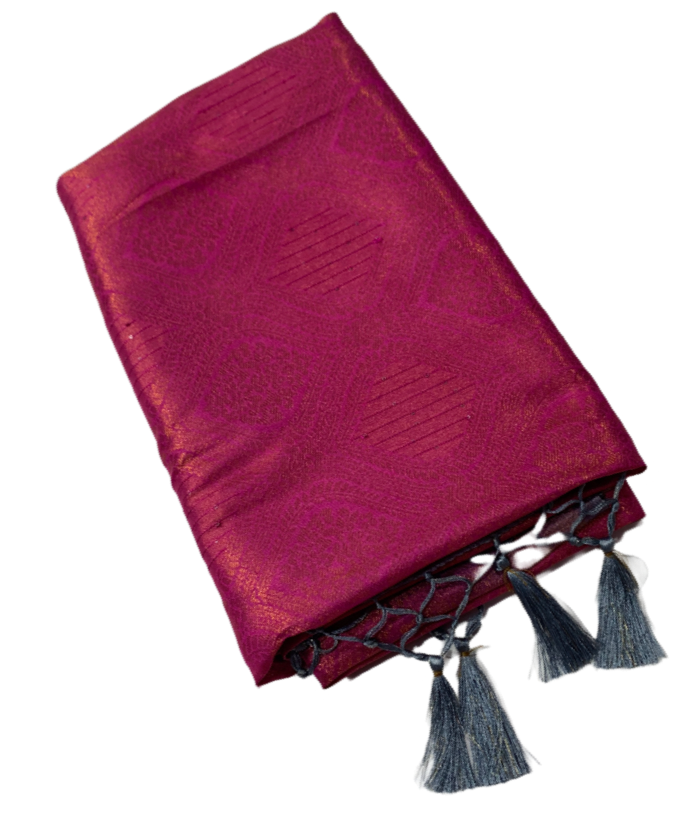 Soft Silk Saree Pink Colour with Jamiki Work.