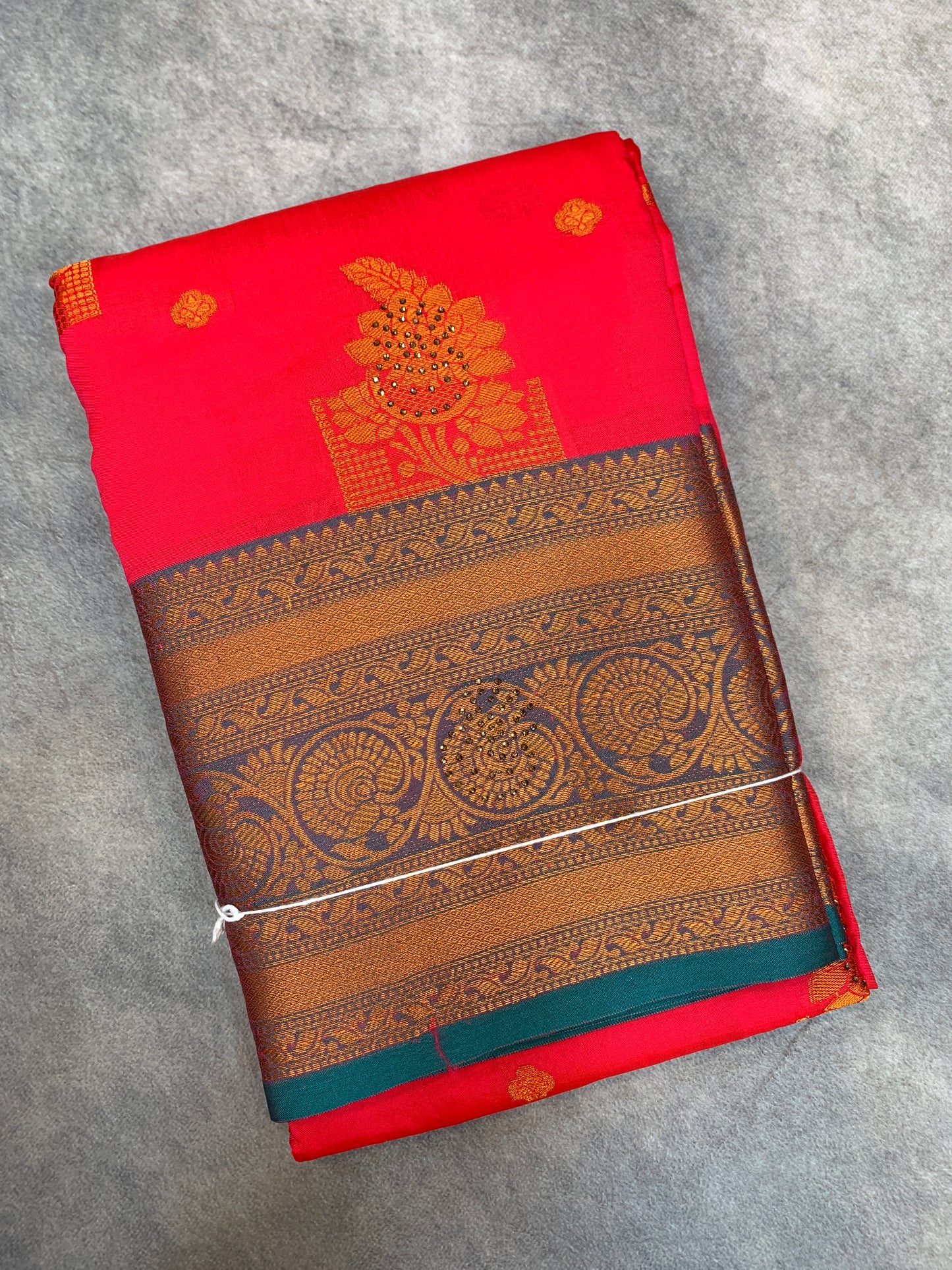 Soft Silk Casual Saree Peach Pink Colour with Rama Green and Golden Colour Border