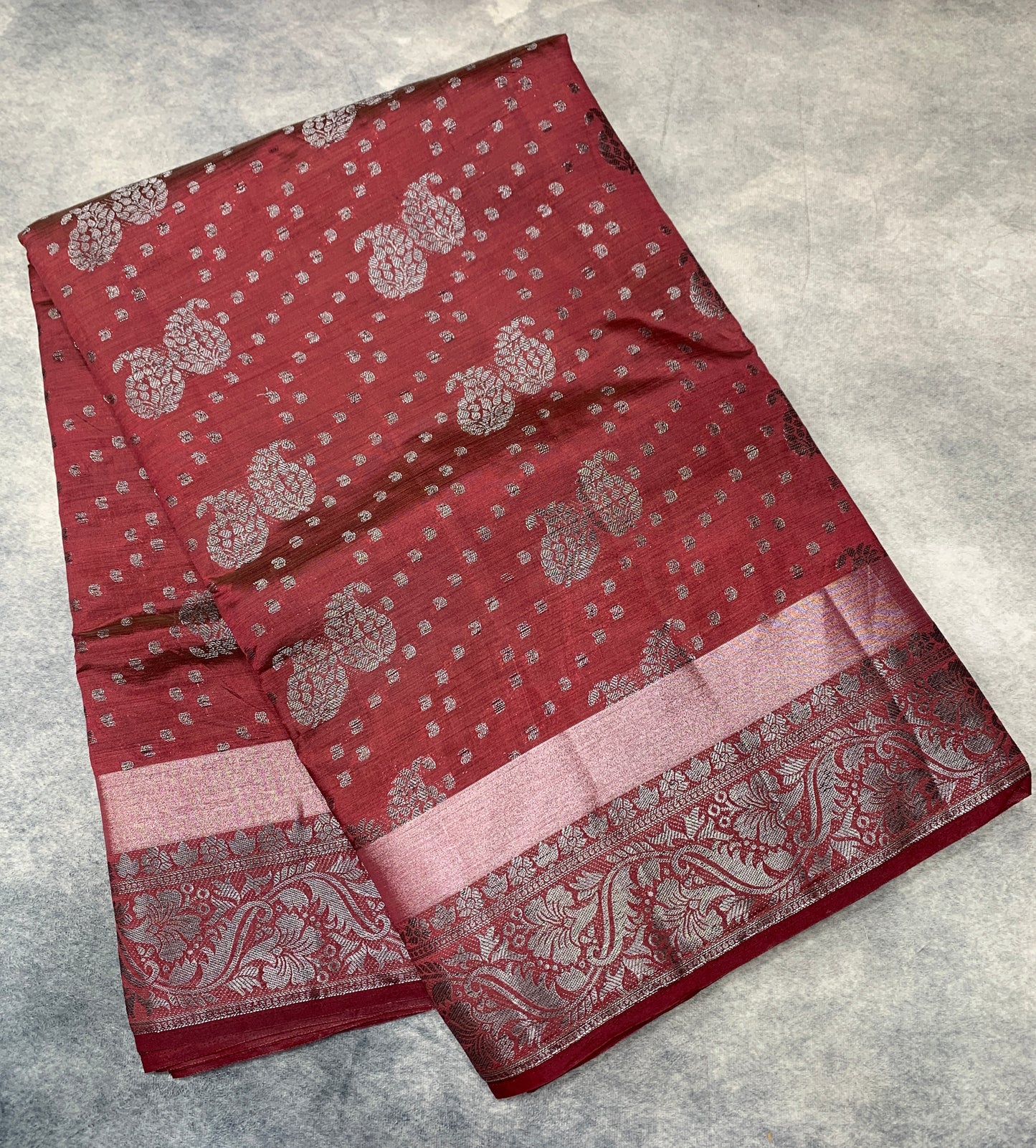 Tussar Saree Colour Brown Colour With Block Zari Work Border