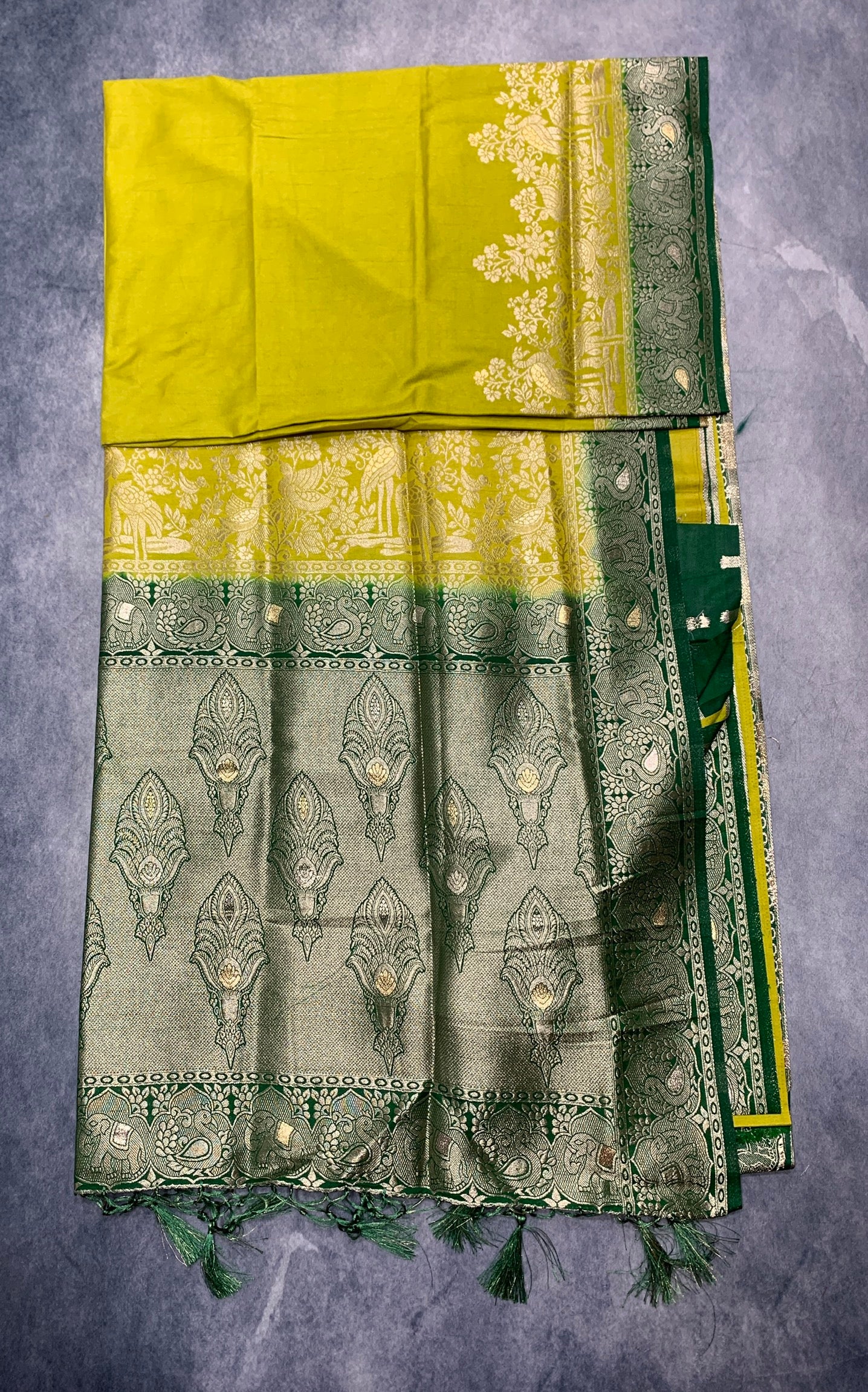 Soft Silk Casual Saree Apple Green Colour with Green Colour Border