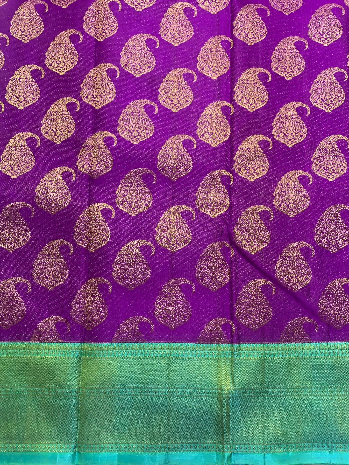 Pure Kanchipuram Silk Saree Lavender Colour with Sapphire Border