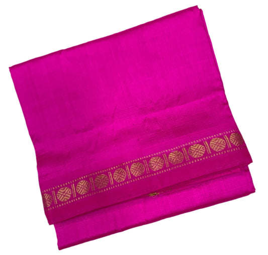 Silk Pooja Towel Pink colour