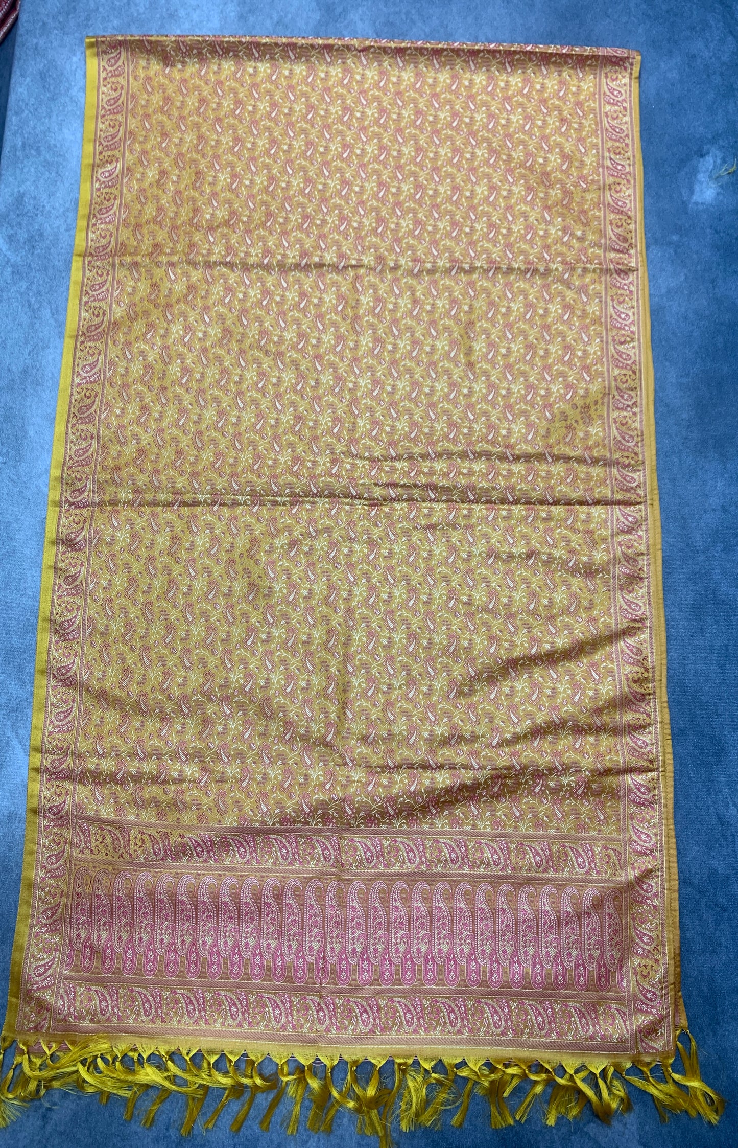 Golden Yellow Colour Facilitation Shawl Ponnadai