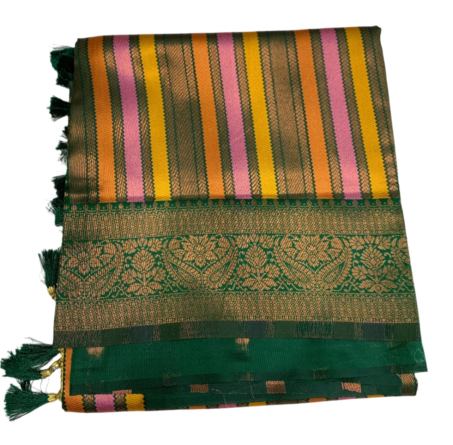 Art Silk Saree Green Colour with Green Border