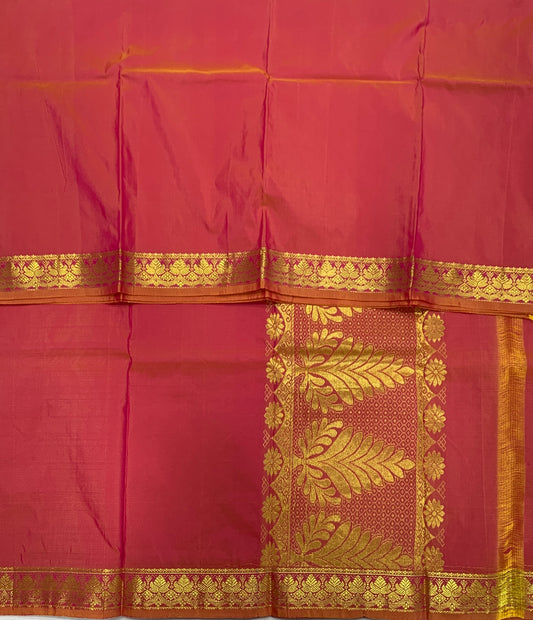 Goldish Pink Colour Half Saree Shawl