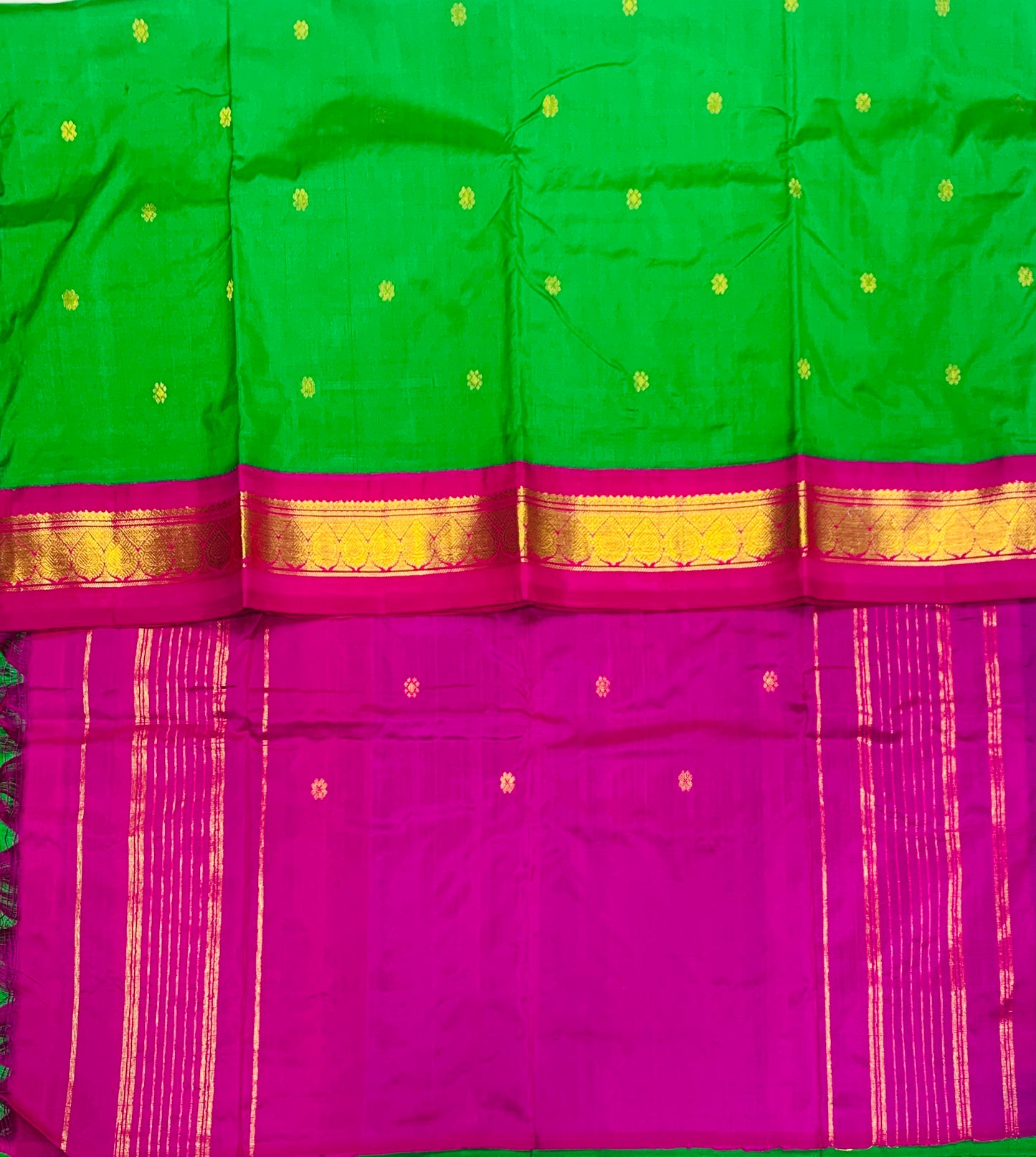 Pure Kanchipuram Silk Light Green Colour