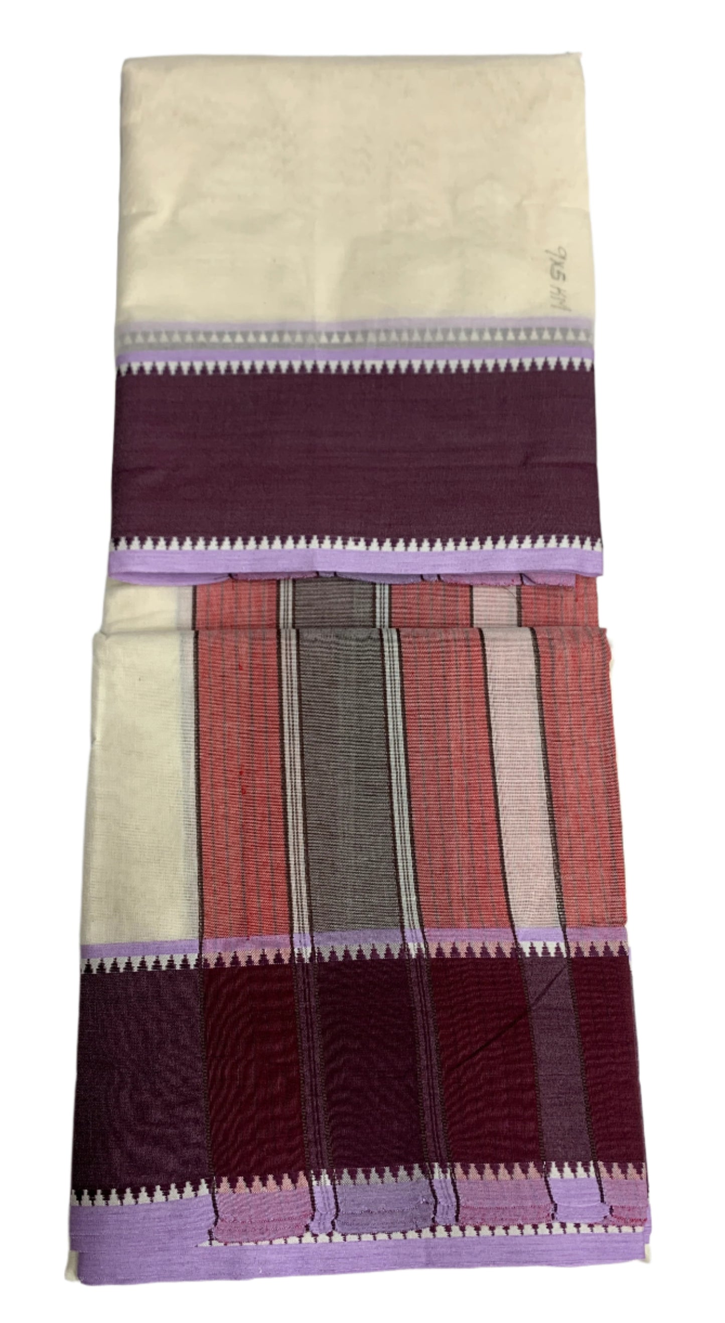 9X5 Cotton Unbleached dhoti with Angavastram