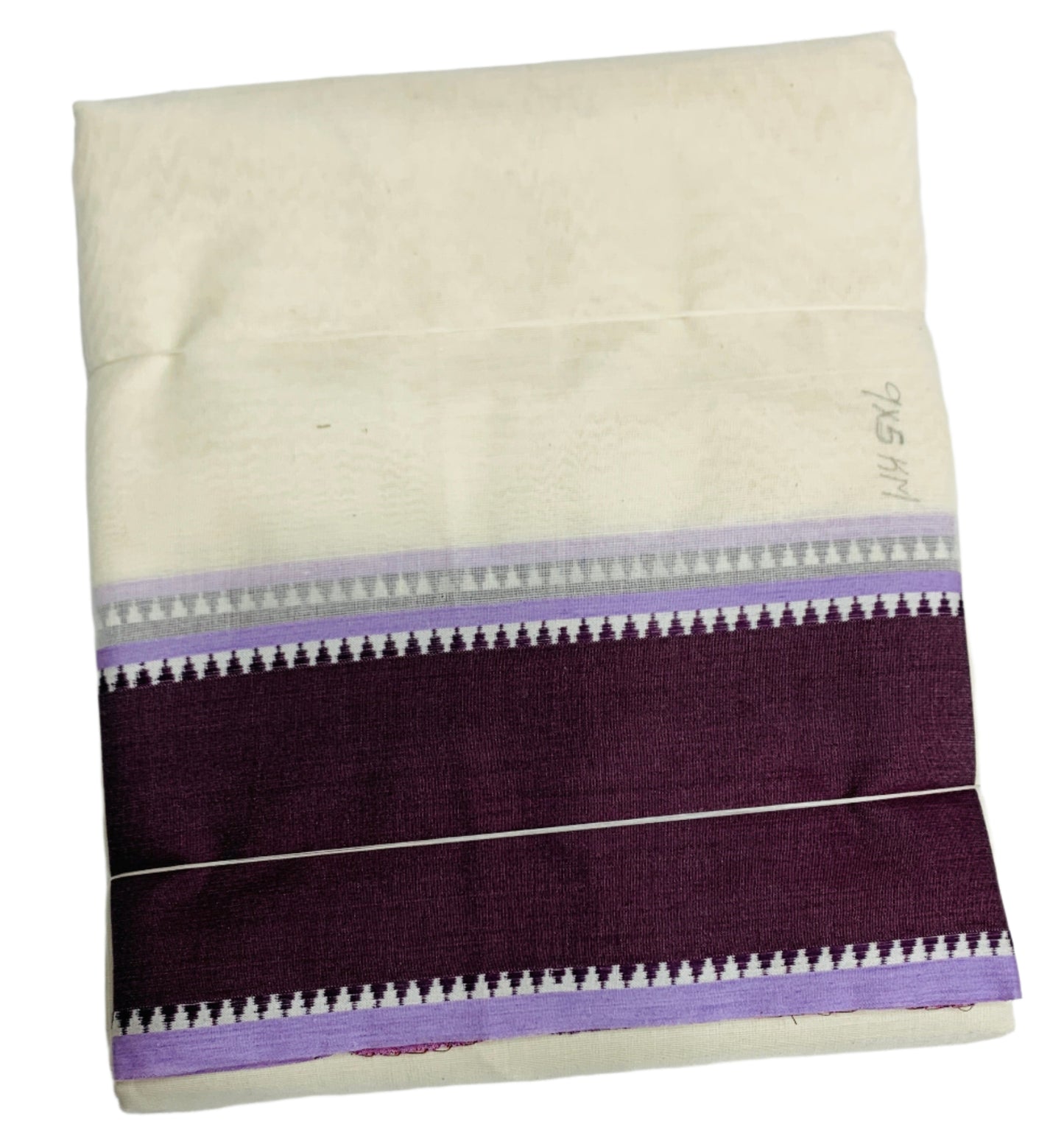 9X5 Cotton Unbleached dhoti with Angavastram