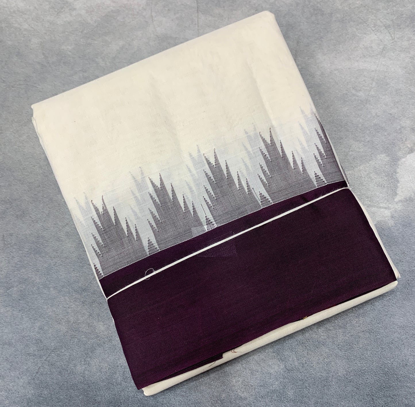 9X5 Cotton Unbleached dhoti with Angavastram