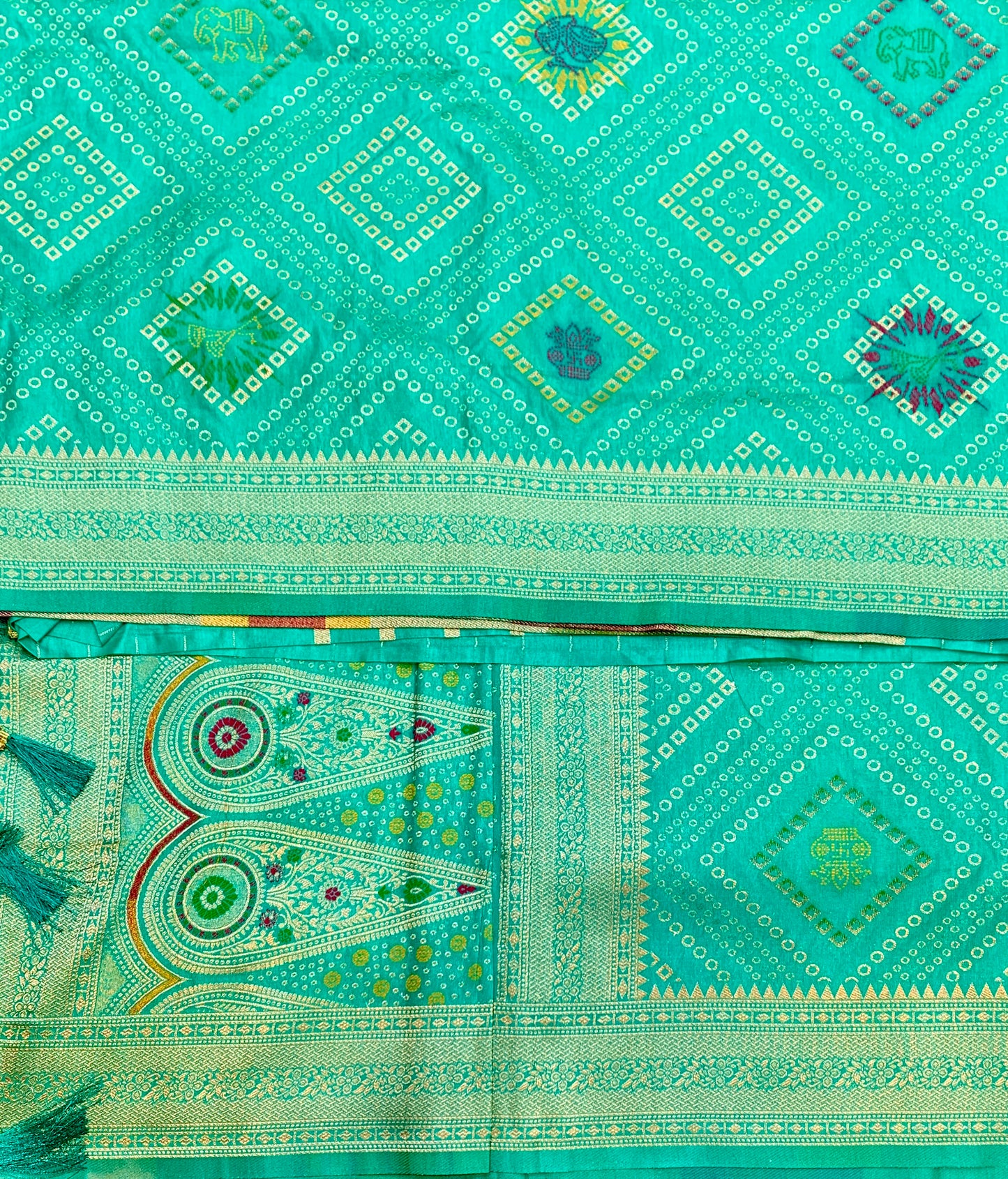 Banaras Soft Silk Saree Sapphire Colour with Sliver Colour Floral Design Border