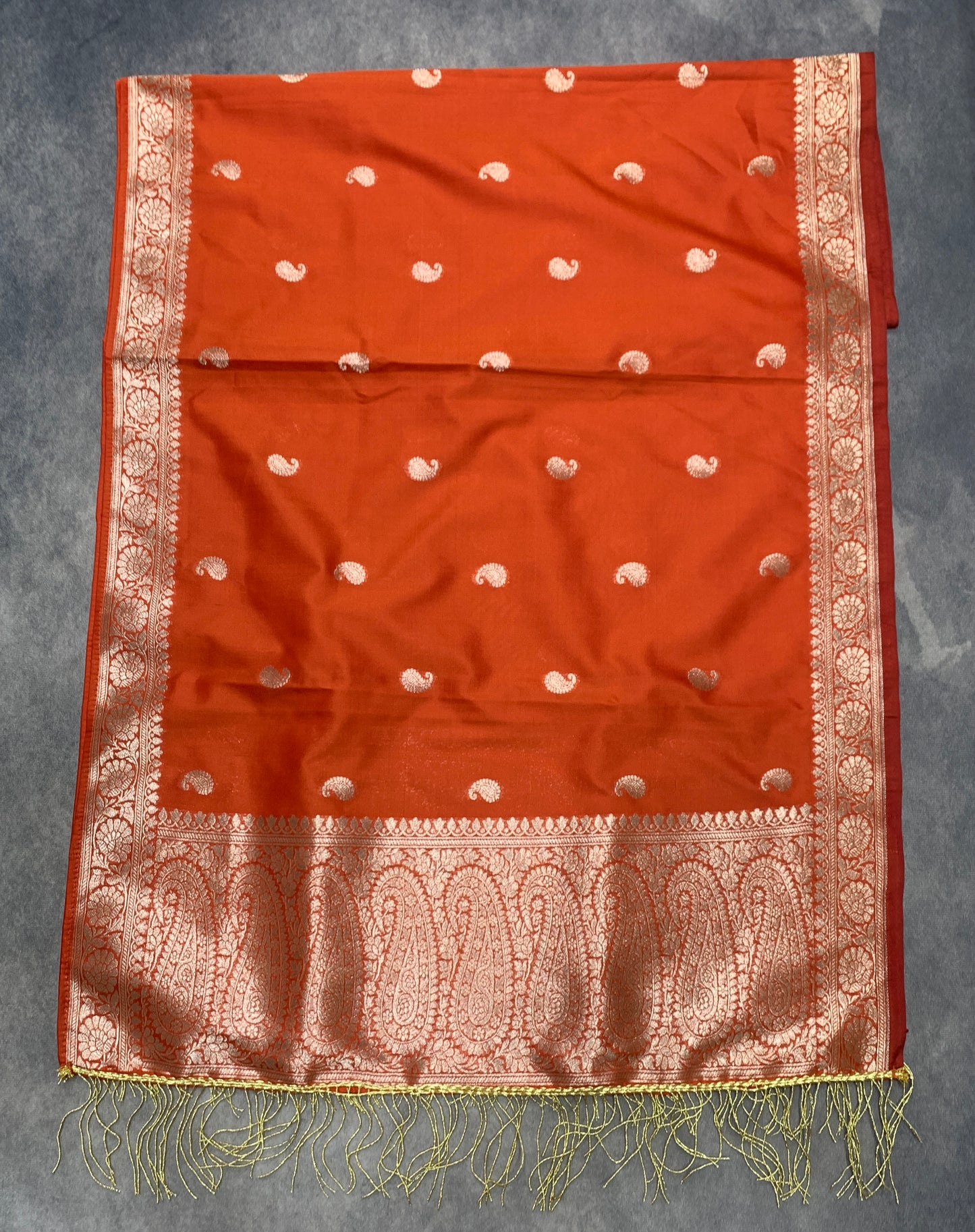 Orange Colour Facilitation Shawl Ponnadai