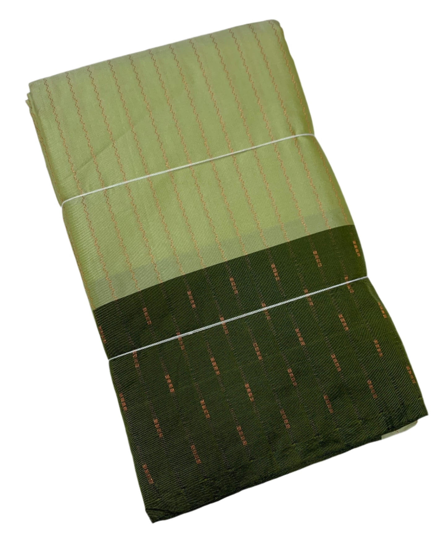 Arani Silk Saree Pista Green Colour Olive Green Border