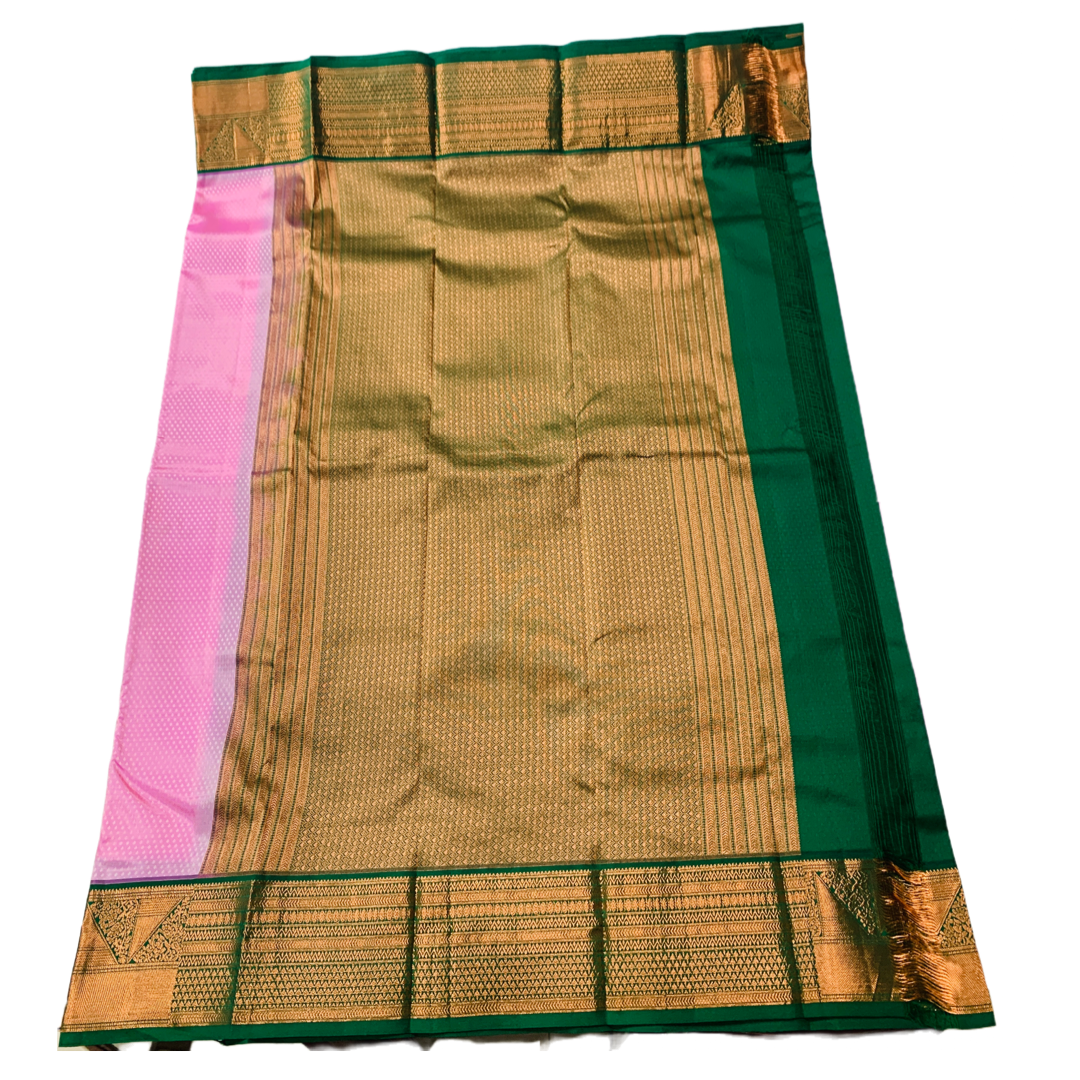 Semi Silk Saree Baby Pink Colour