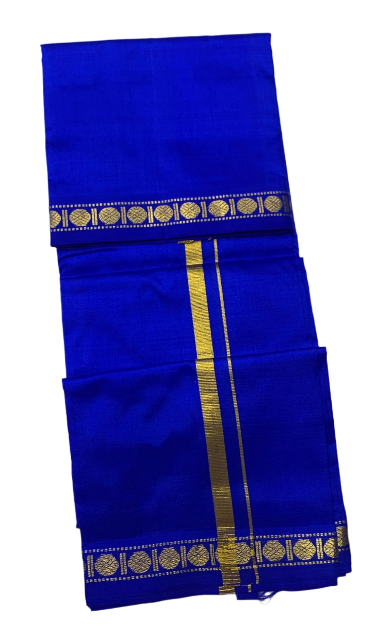 Silk Pooja Towel Pepsi Blue colour