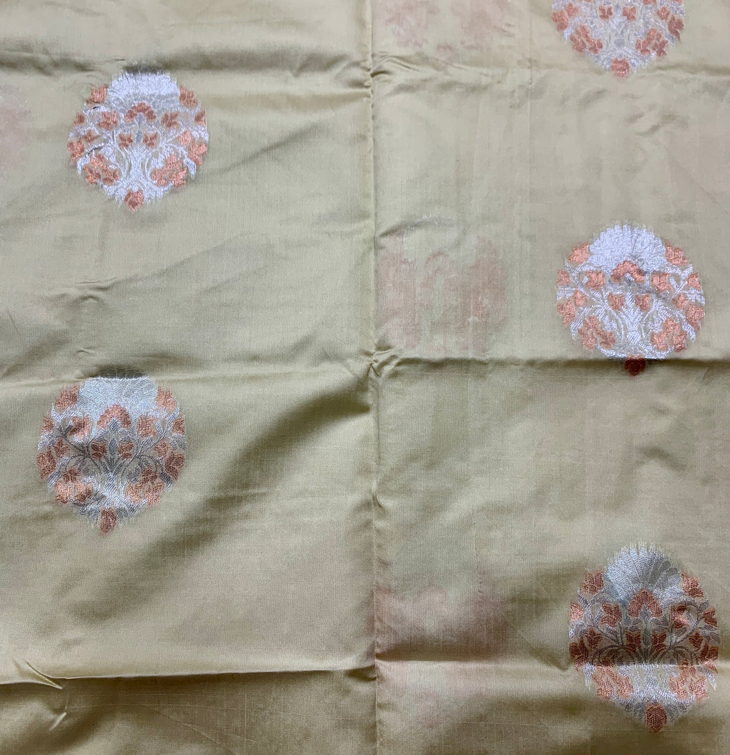 Paper Silk Saree Sandal Colour with Borderless