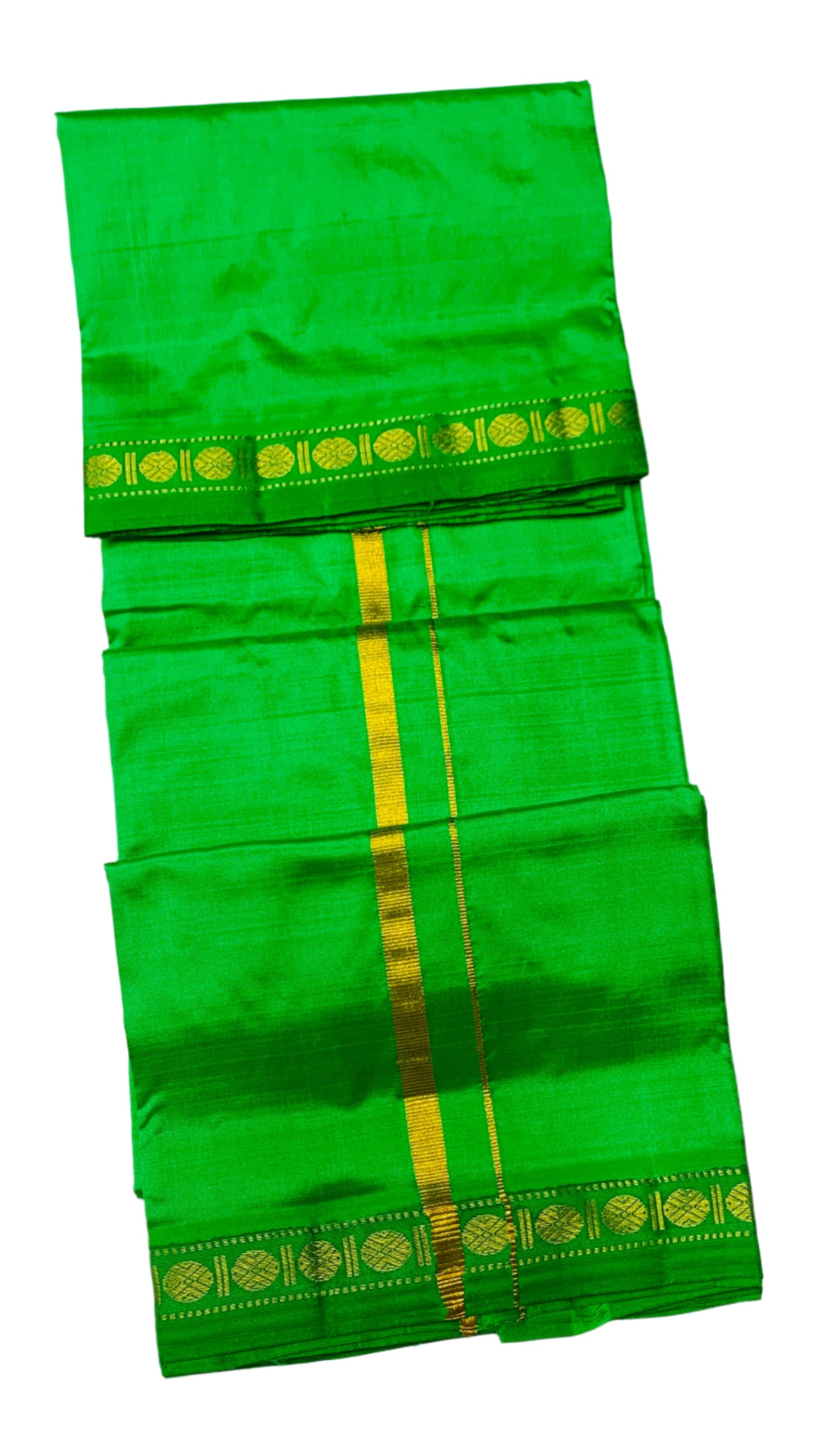 Silk Pooja Towel Light Green colour