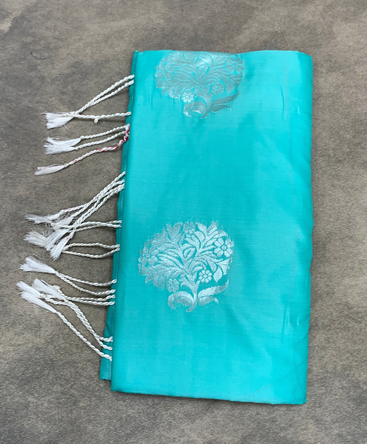 Art Silk Saree Sapphire Colour with Borderless