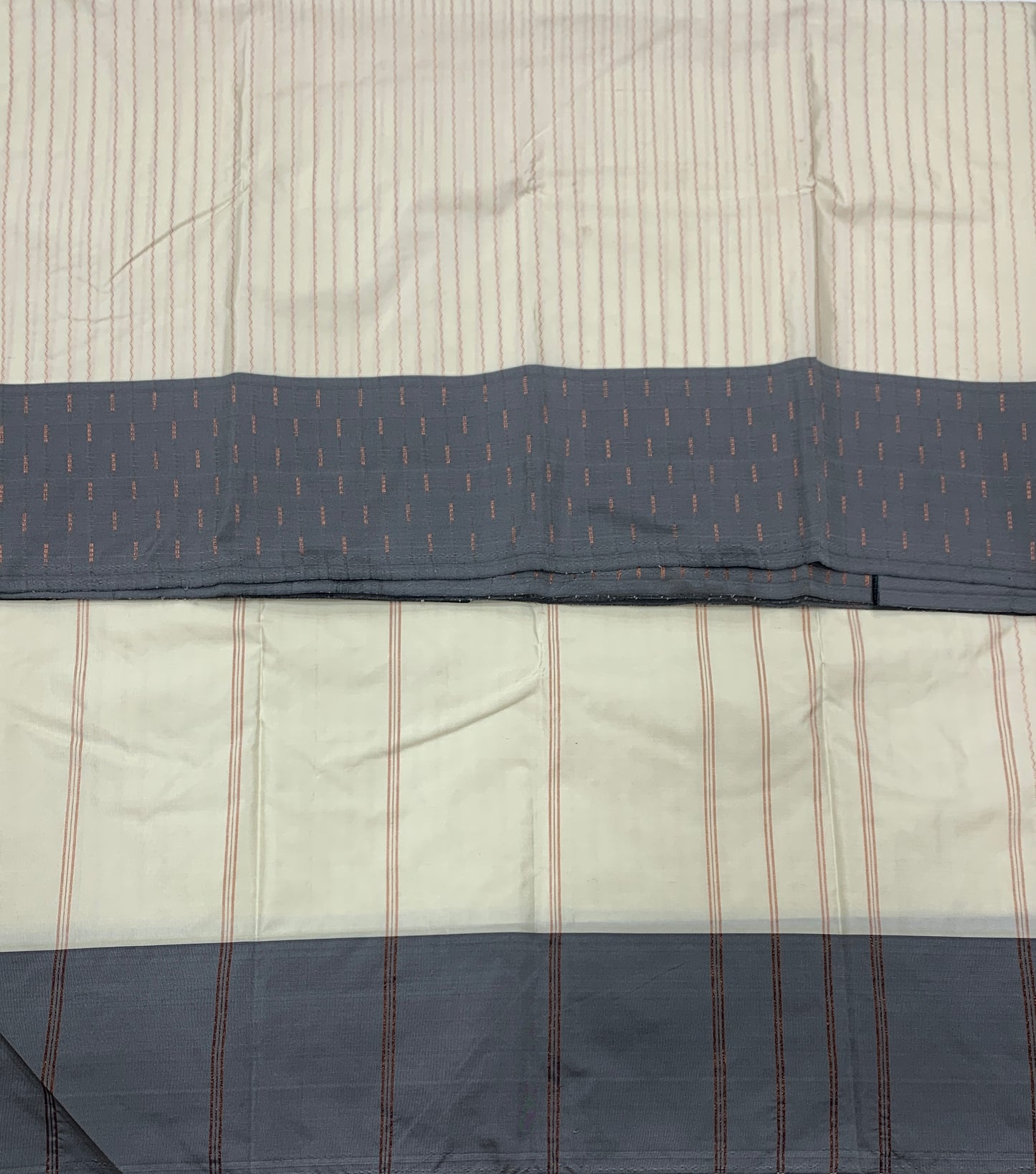 Arani Silk Saree Off White Colour Gray Border