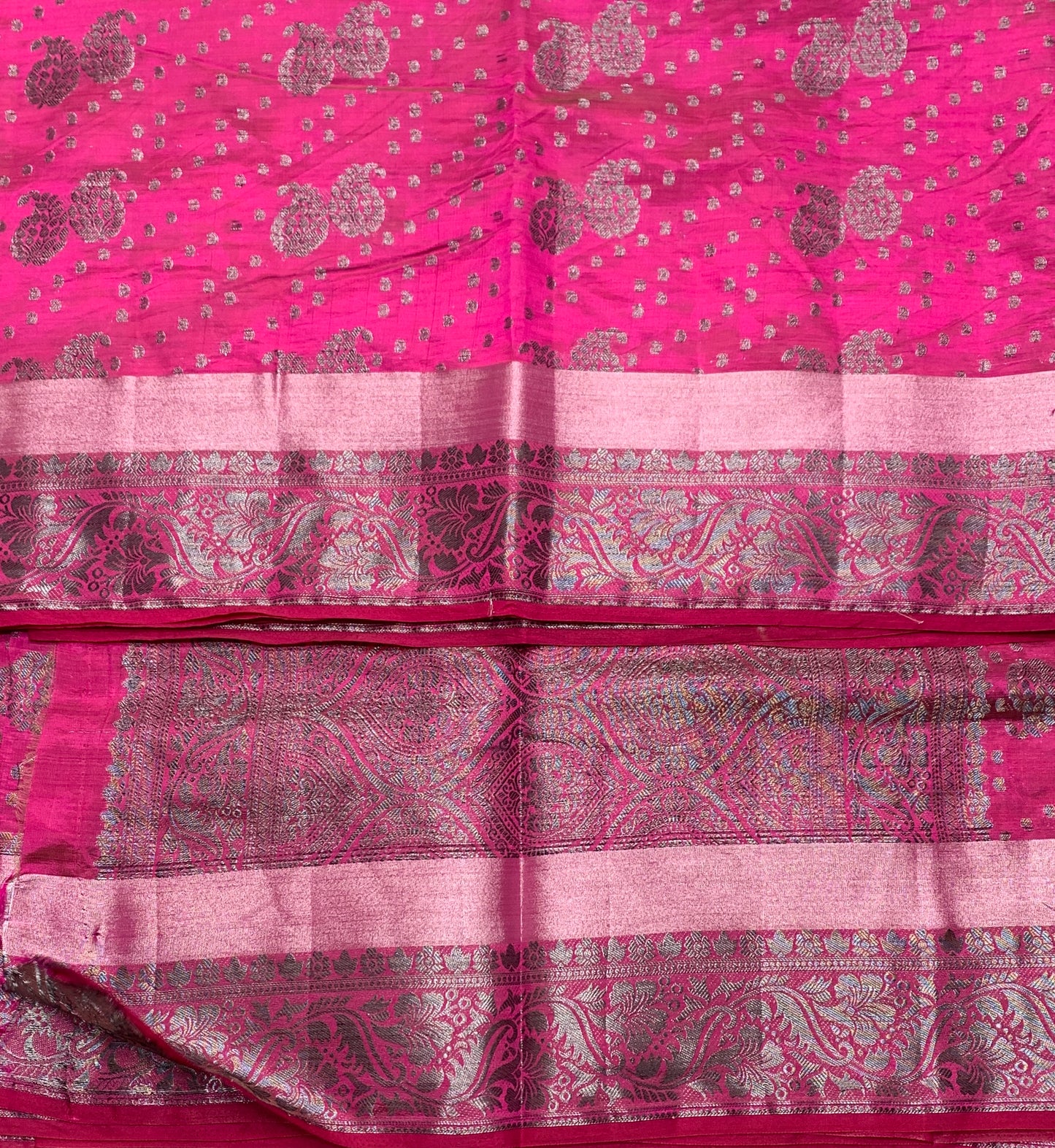 Tussar Saree Colour Pink Colour With Block Zari Work Border