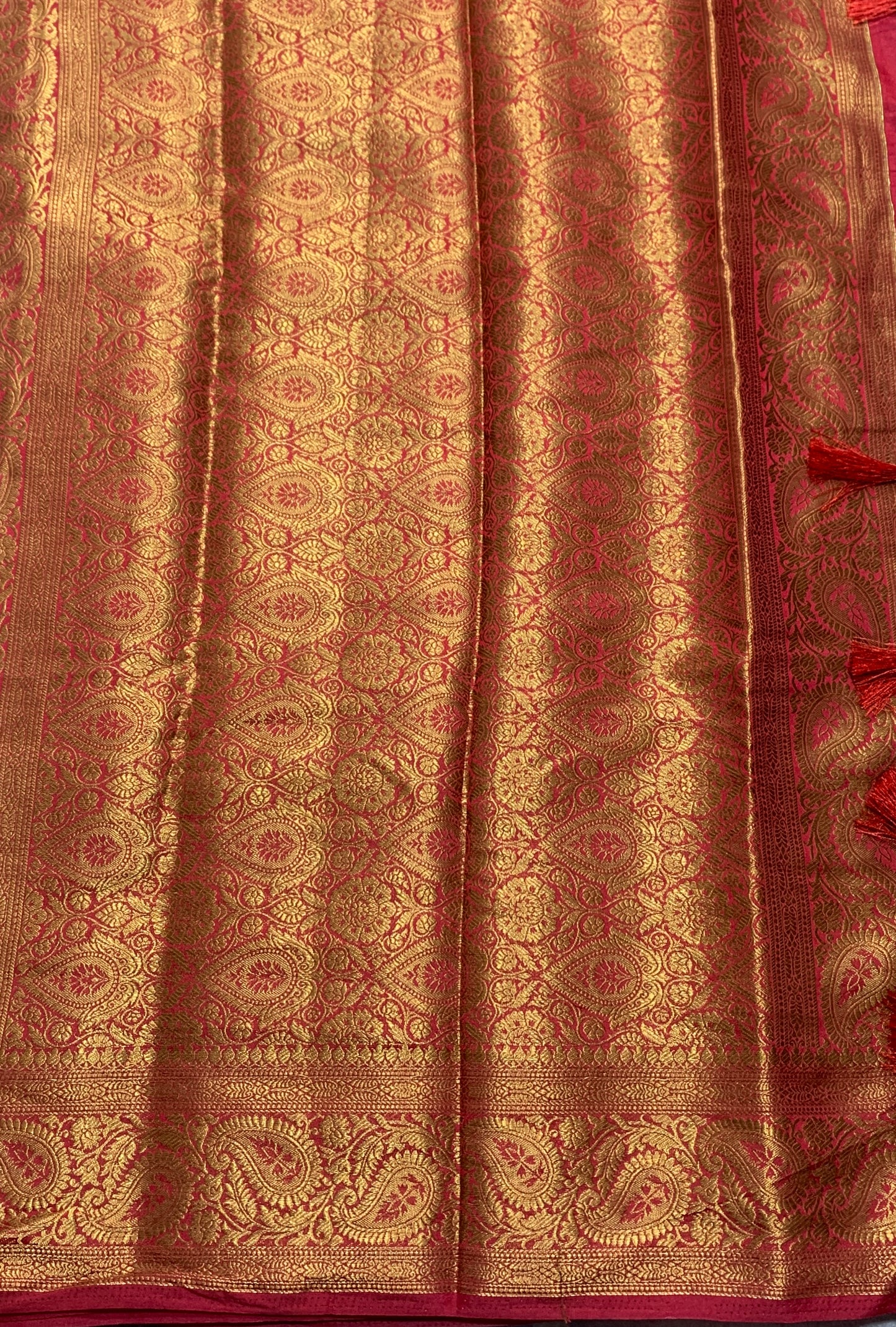 Crepe Saree Green Colour with Maroon Border