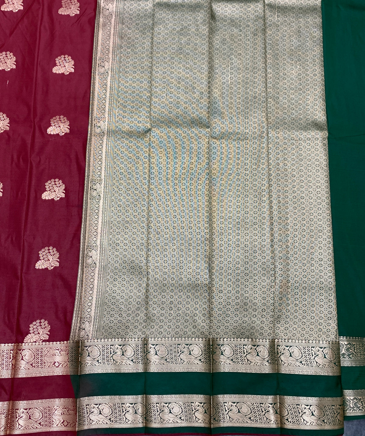 Soft Silk Casual Saree Maroon Colour with Rettai PettuBorder