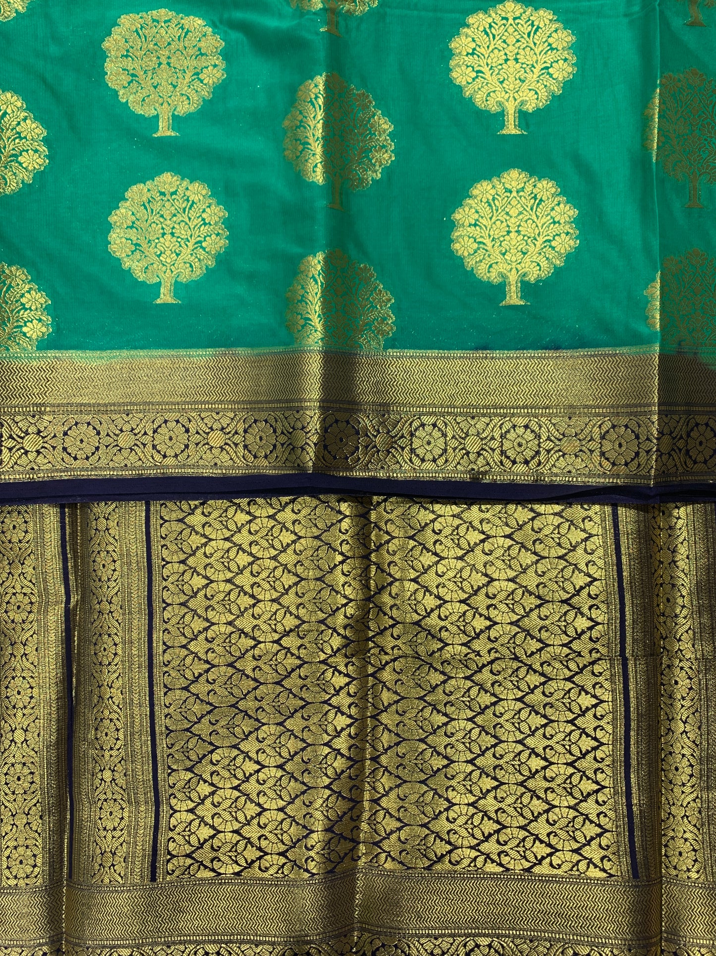 Crepe Saree Green Colour
