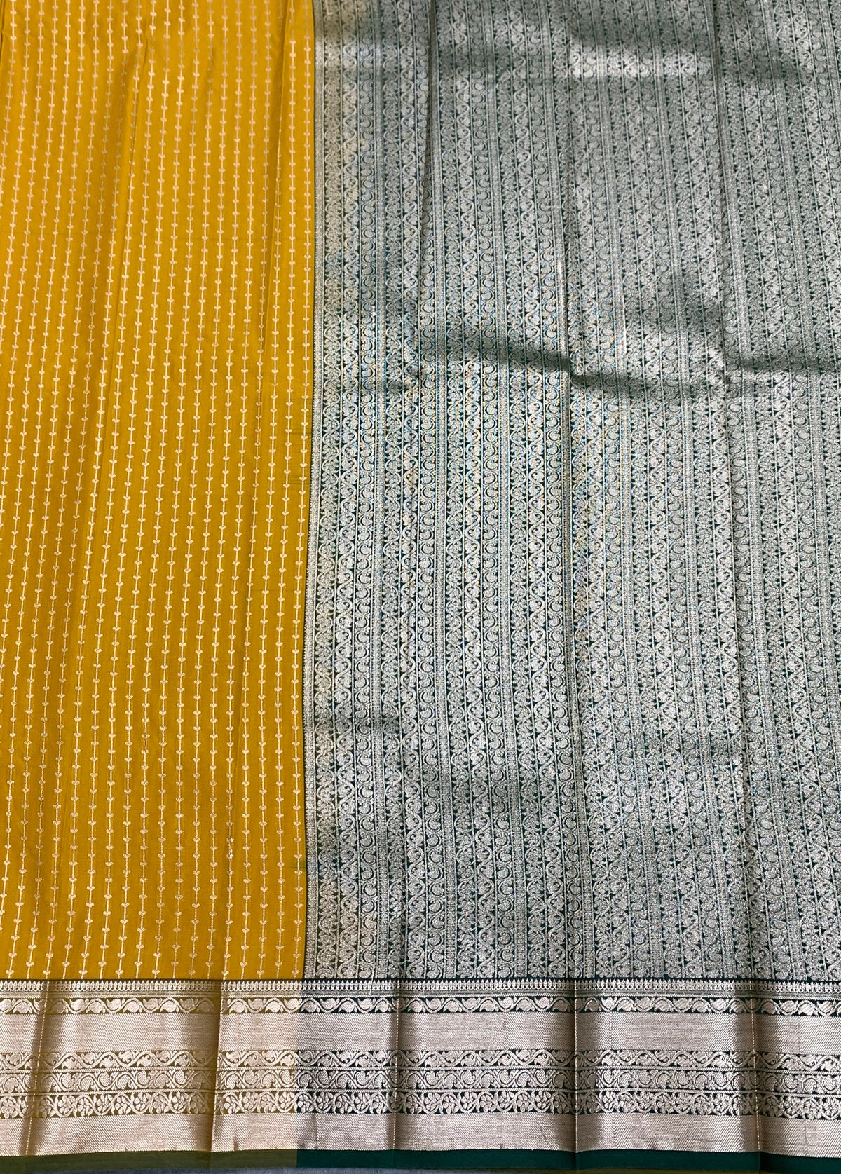 Soft Silk Casual Saree Golden Mustard Colour with Copper Zari Border